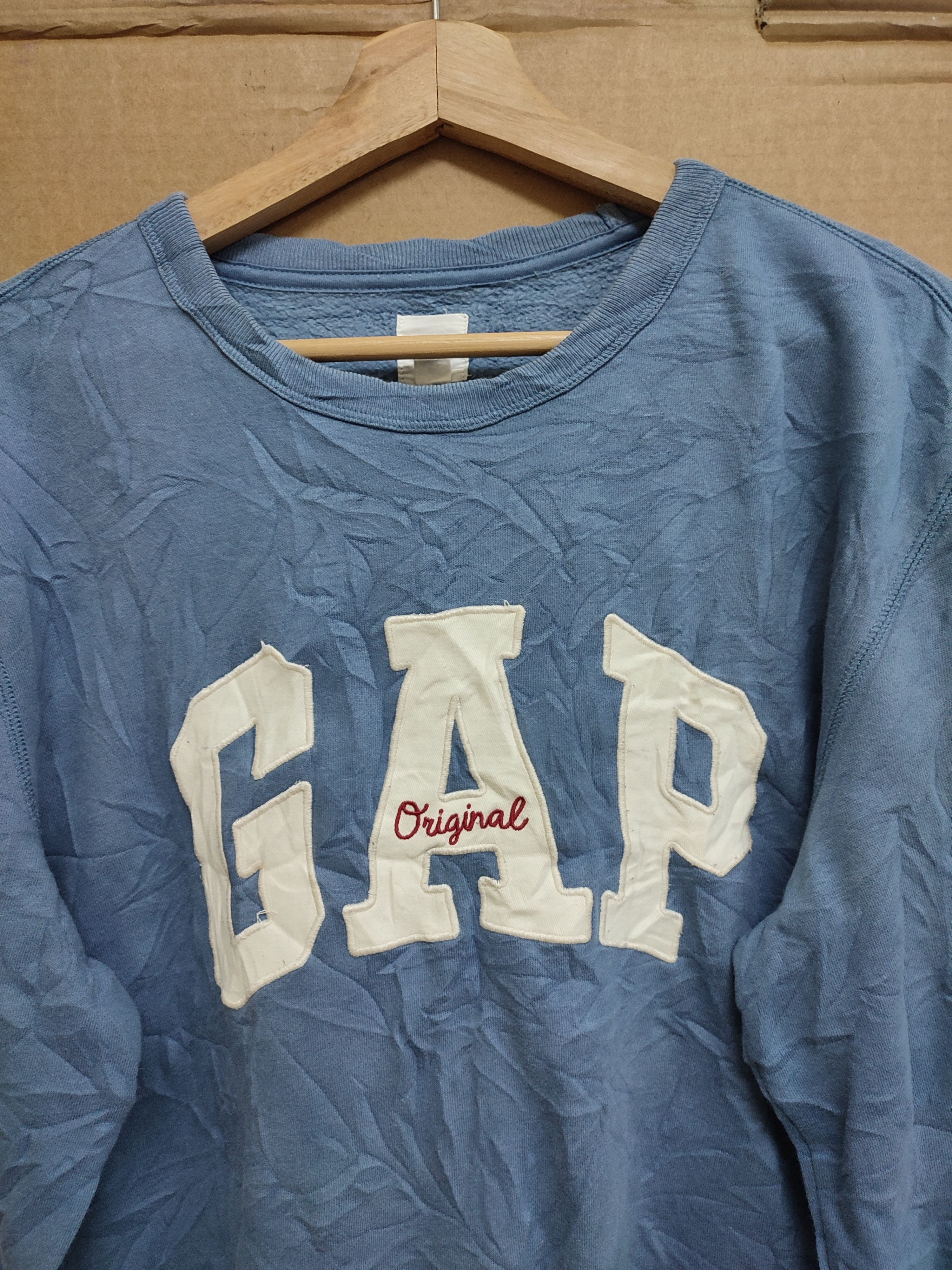 Gap GAP Embroidery Original Blue Sweatshirt Size US M / EU 48-50 / 2 - 1 Thumbnail