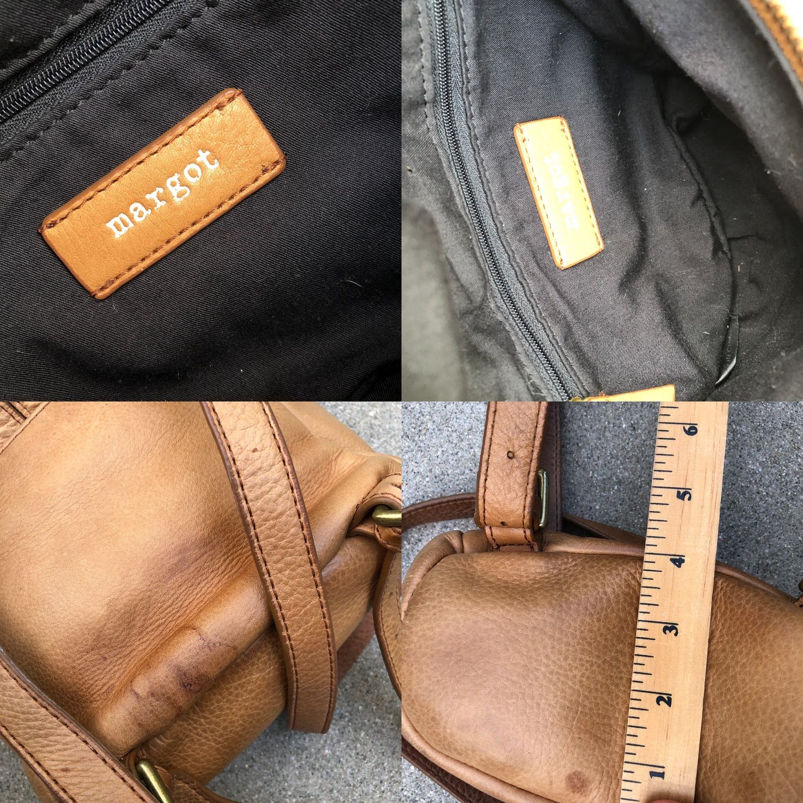 Vintage VTG MARGOT NEW YORK Mini Backpack Leather Women's Zip Bag Brown 9"x6"x4" Backpack Women Brown Leather Zip Bag 9 W x 6 H x 4 D Size ONE SIZE - 8 Thumbnail