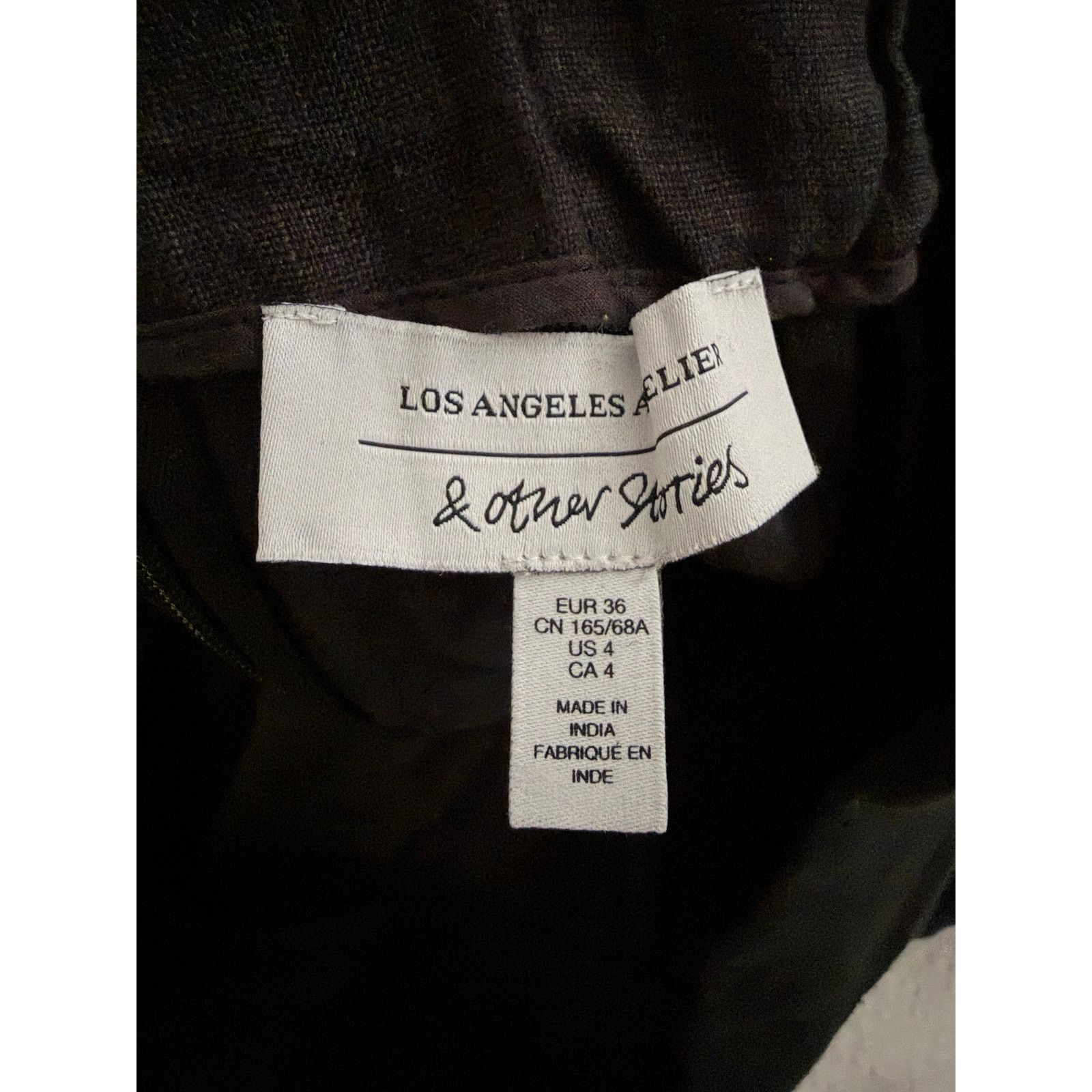 & Other Stories & Other Stories Women's 4 Black Wide Leg 100% Linen Pants Size 27" / US 4 / IT 40 - 4 Thumbnail