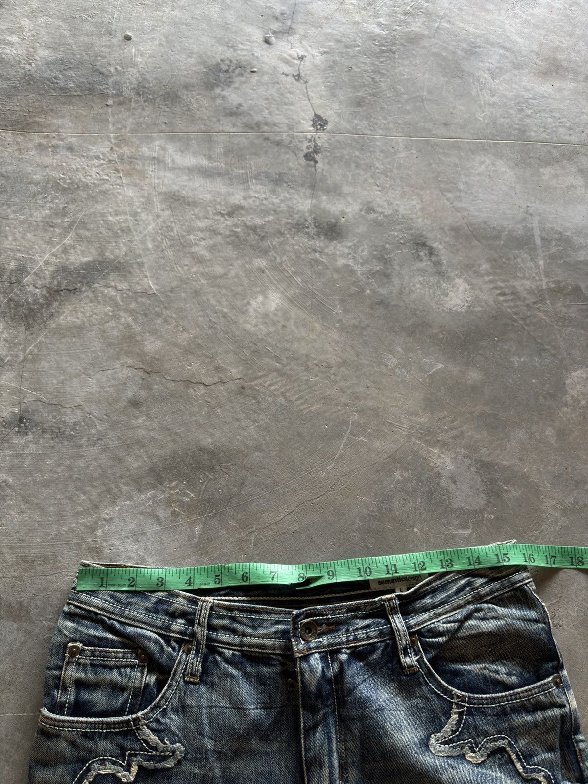 Tornado Mart SEMANTIC DESIGN washed faded distressed super sick design Size US 31 - 20 Thumbnail