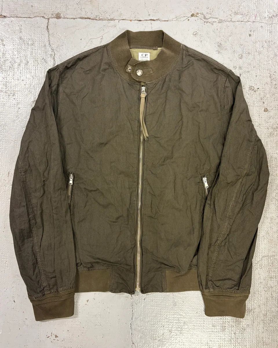 C.P. Company 2000s C.P. Company Khaki Houndstooth Bomber Jacket Size US L / EU 52-54 / 3 - 1 Thumbnail