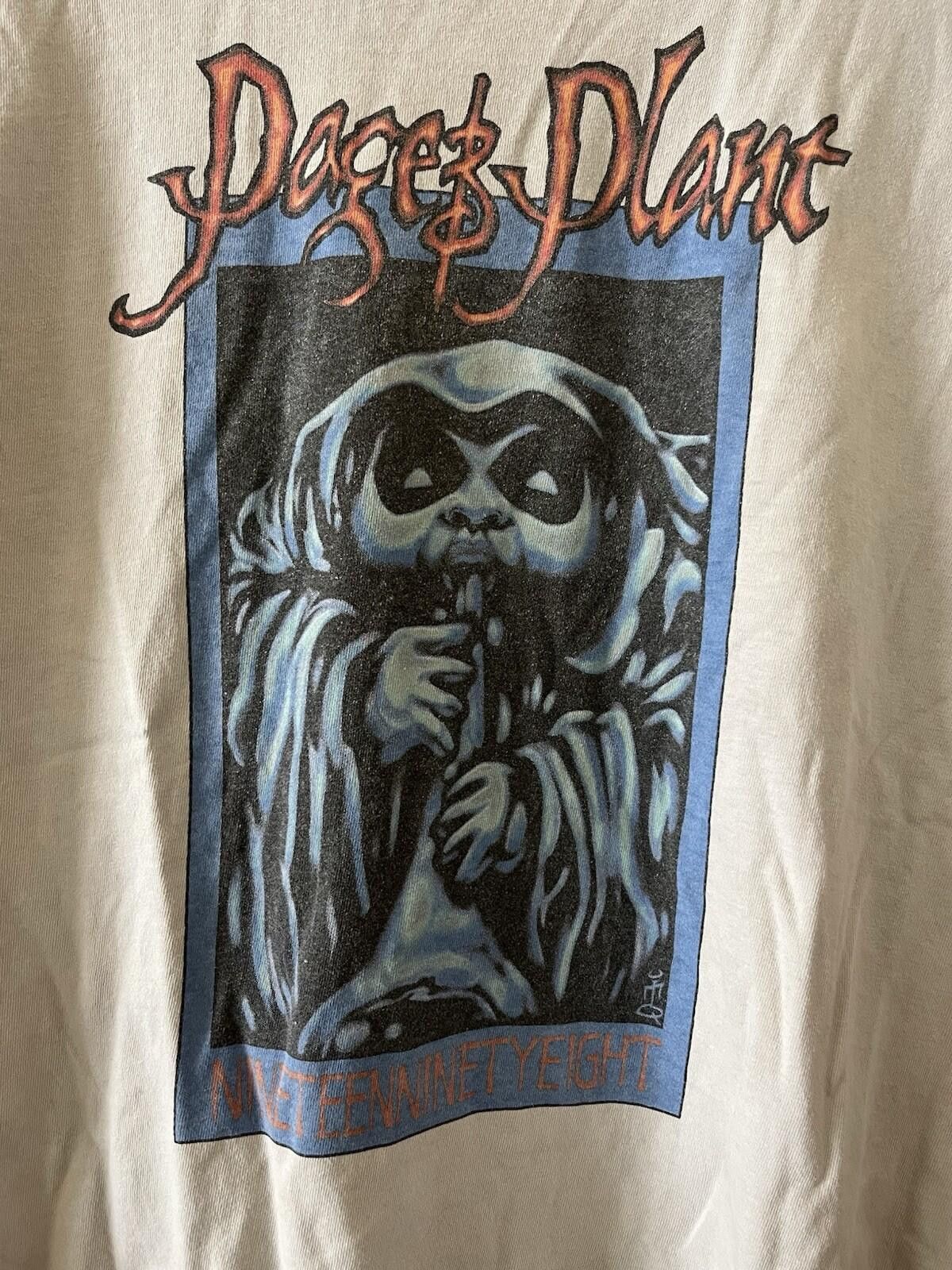 Gildan Vintage 1998 Page Plant Tour T Shirt Tultex Large White Size US L / EU 52-54 / 3 - 2 Thumbnail