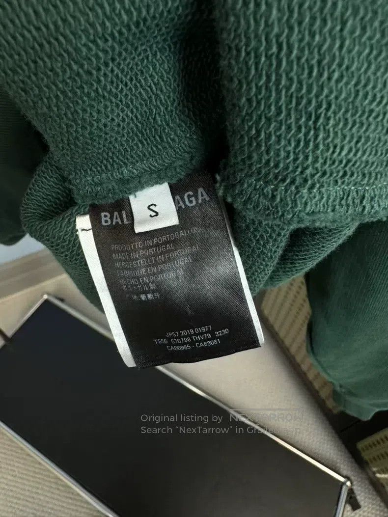 Balenciaga Balenciaga Olive Green Back Letter Logo Hoodie Size US S / EU 44-46 / 1 - 3 Thumbnail