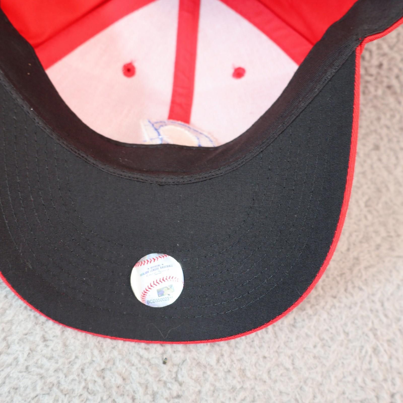 Other Vtg Atlanta Braves Hat Cap Strap Back Red MLB Script A Size ONE SIZE - 7 Thumbnail