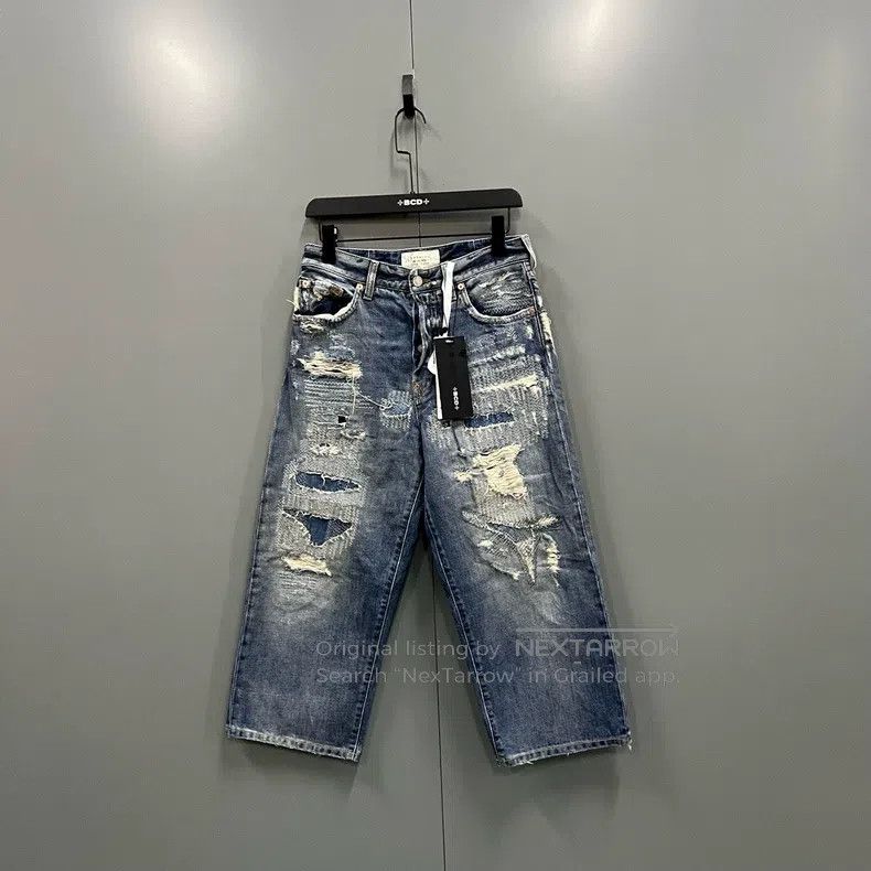 Givenchy Givenchy Logo Destroyed Straight Leg Pants Size US 26 / EU 42 - 1 Thumbnail