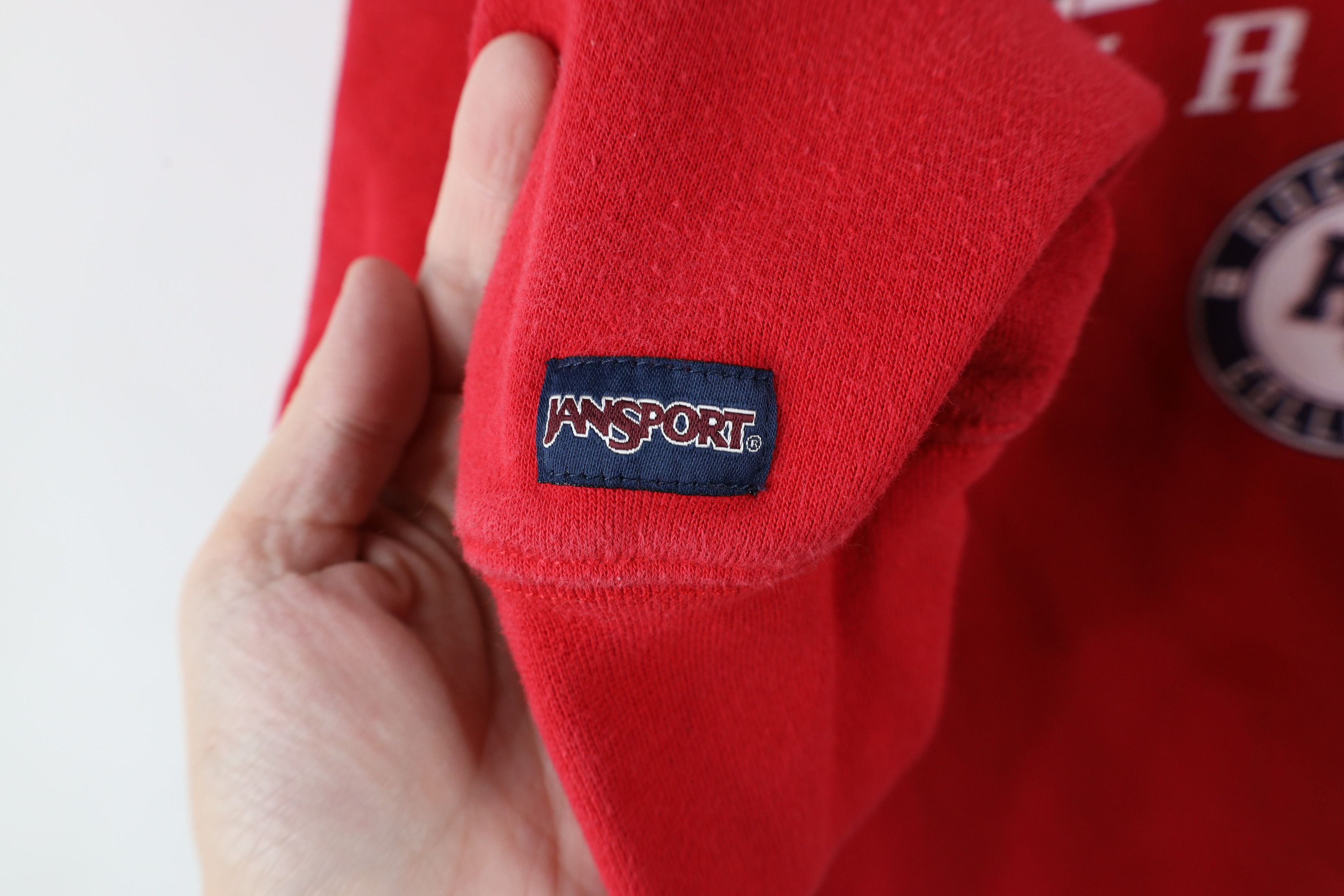 Jansport × Vintage Vintage 90s Rochester Warriors Crewneck Sweatshirt Red Size US S / EU 44-46 / 1 - 7 Thumbnail