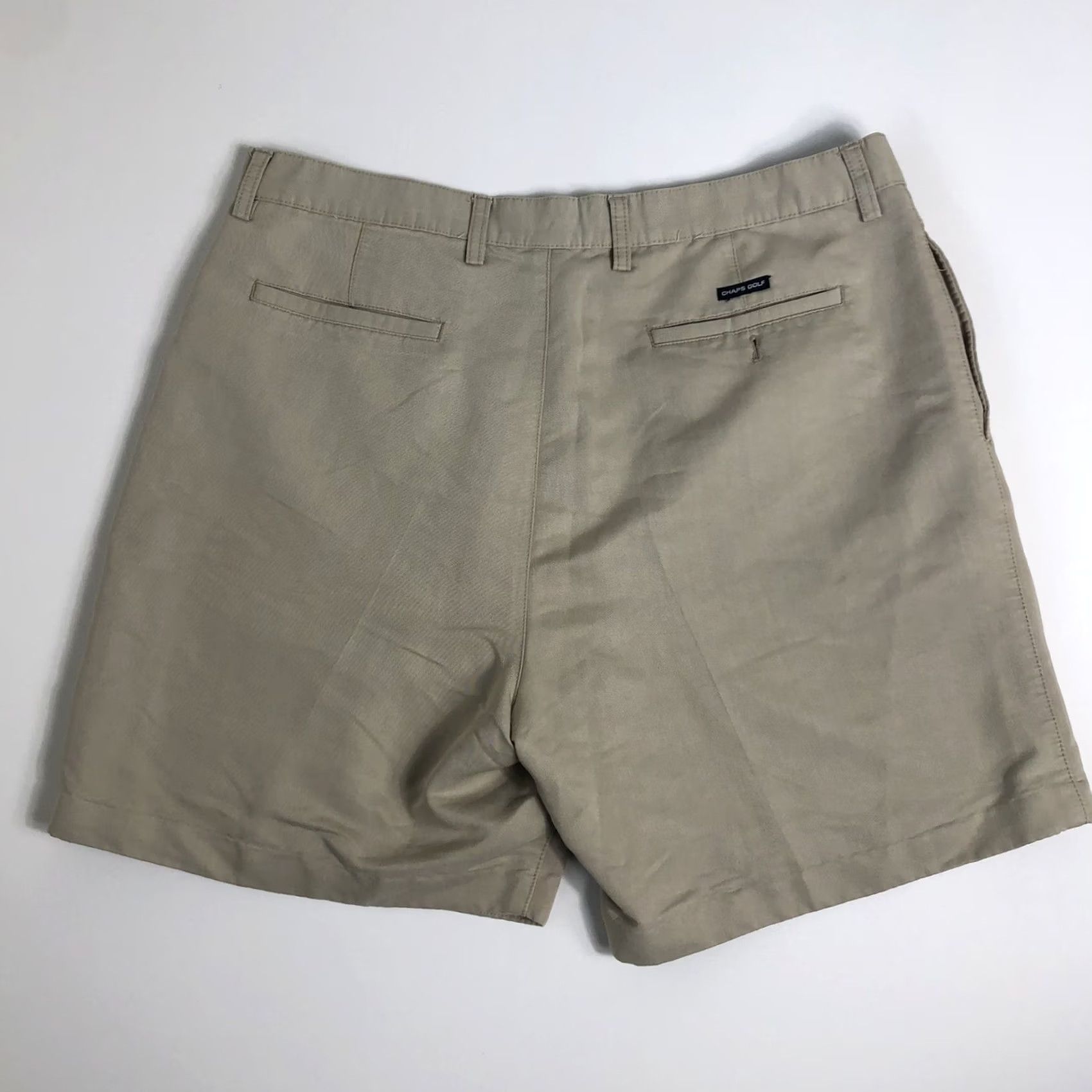 Chaps Chaps Golf Shorts Men 38 Beige Khaki Pleated 8 Inseam Regular Chino Summer Continental Zip Casual Shirt? Size US 38 / EU 54 - 2 Thumbnail