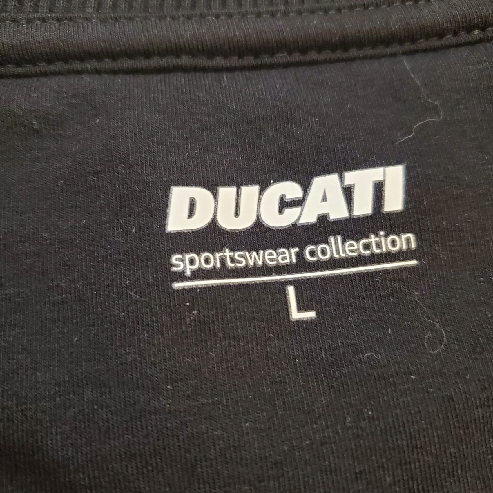 Vintage Ducati Shirt Womens L Black Boat Neck Sweatshirt Spellout Sleeve Size L / US 10 / IT 46 - 4 Thumbnail