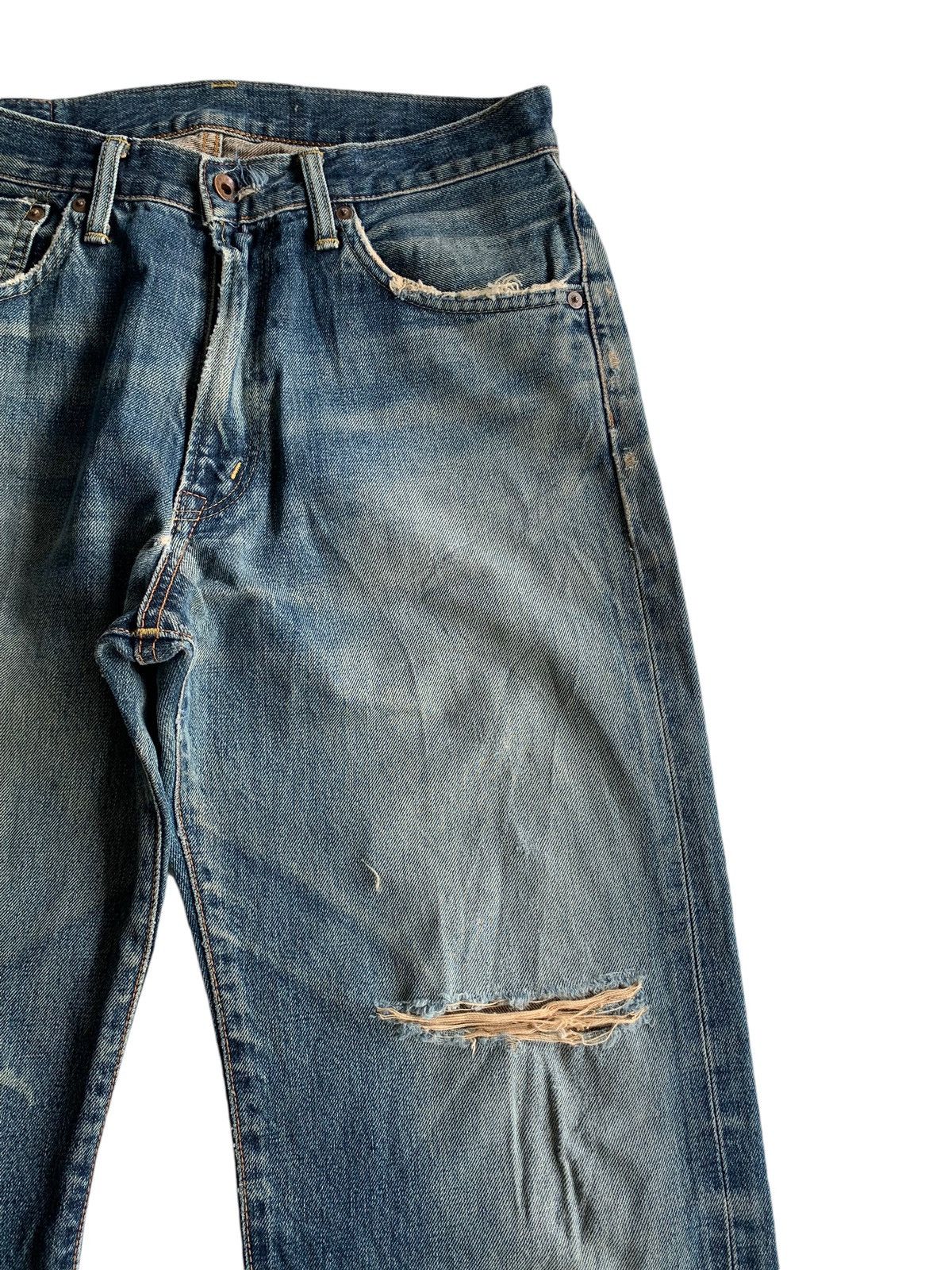 Japanese Brand × Kapital × Vintage Vintage Edwin 505X Redline Selvedge Distressed Denim☠️ Size US 31 - 10 Thumbnail