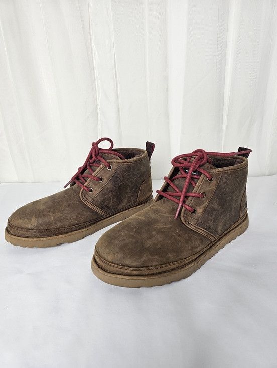 Ugg UGG Neumel Waterproof Leather Chukka Boots Grizzly Brown Size US 10 / EU 43 - 3 Thumbnail
