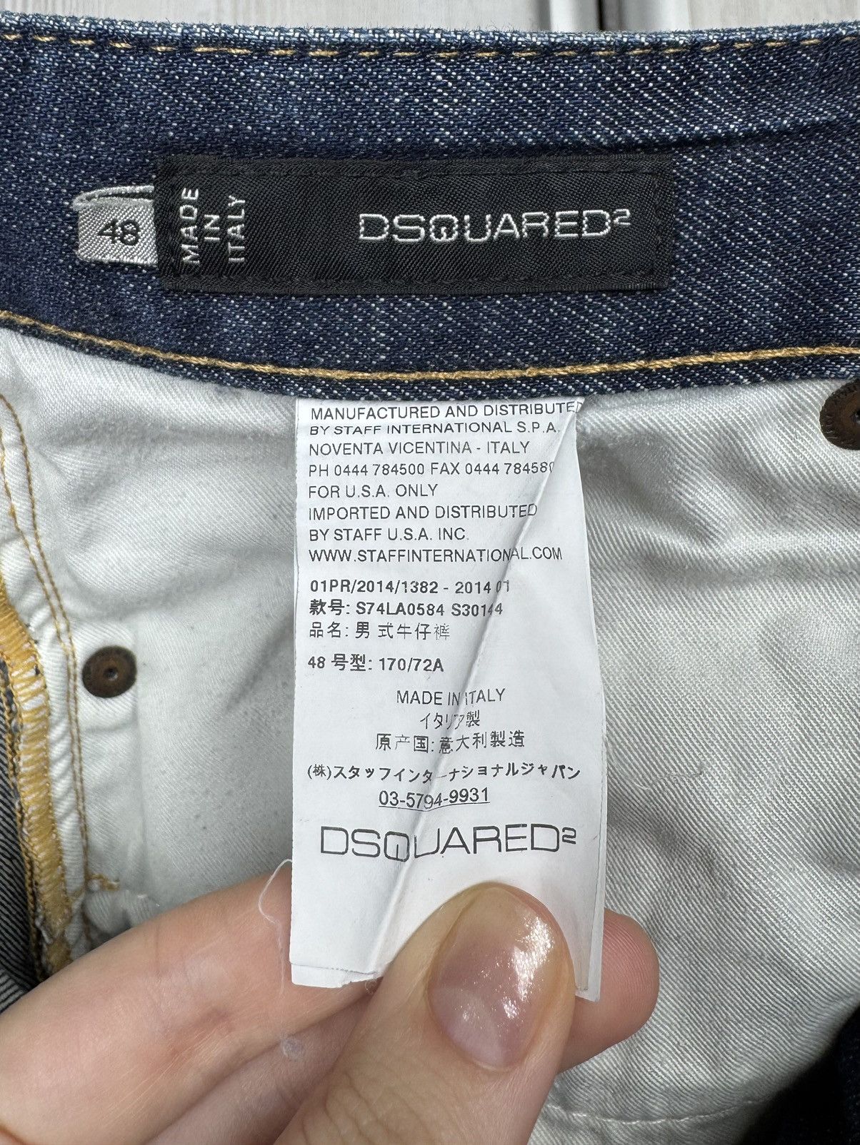 Dsquared2 Dsquared2 blue faded distressed denim jeans pants Size 34" / US 12 / IT 48 - 12 Thumbnail
