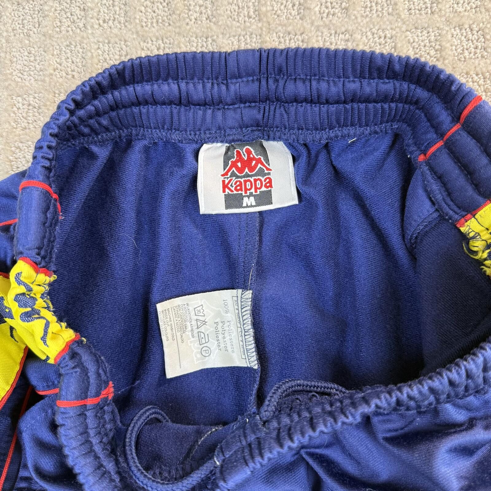 Kappa vintage kappa track pants navy yellow tape y2k m Size US 32 / EU 48 - 6 Thumbnail