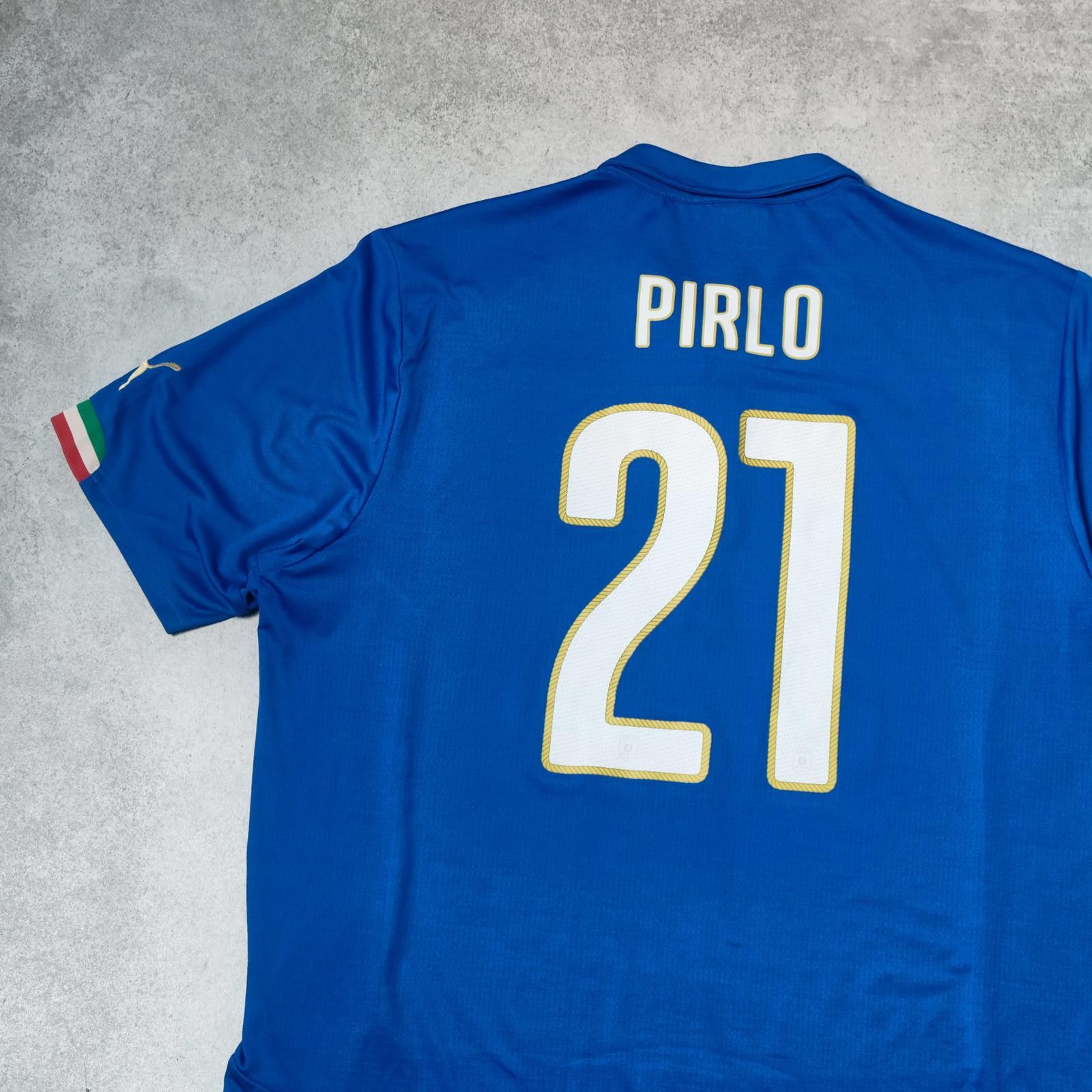 Puma 2014/15 Italy Home Shirt Puma Pirlo (L/XL) Size US L / EU 52-54 / 3 - 3 Thumbnail