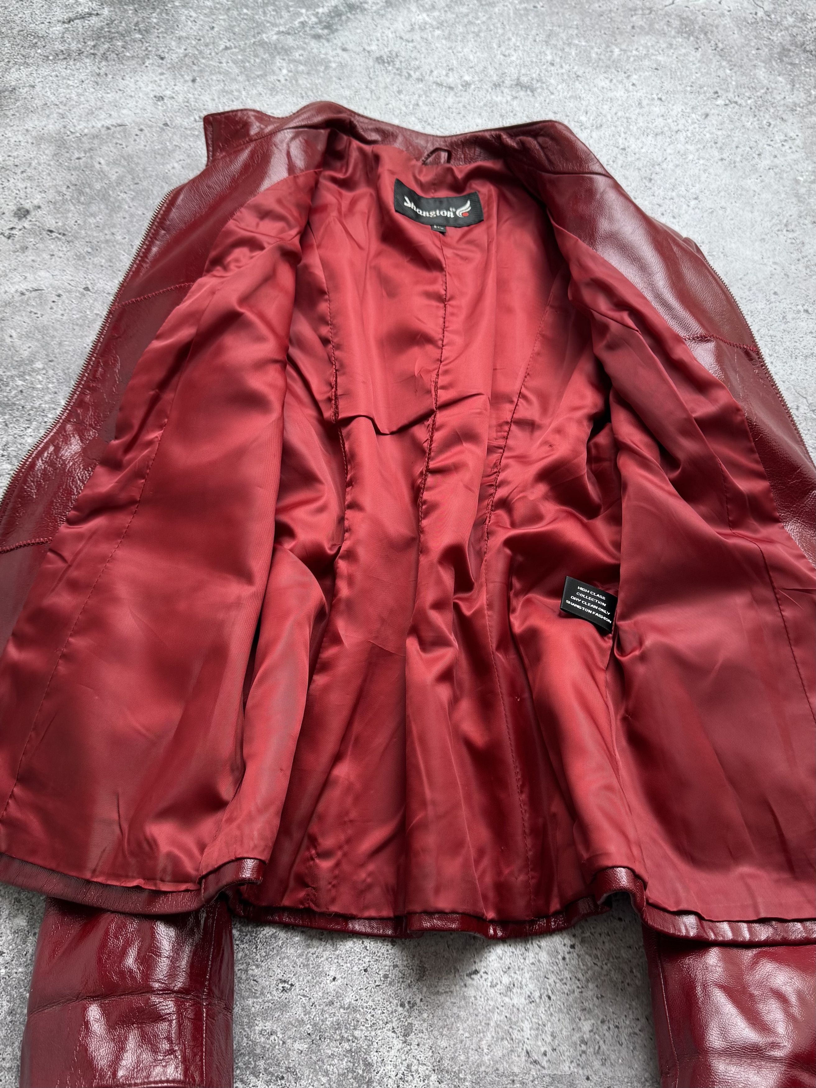 Vintage Vintage Red Genuine Leather Jacket Moto Biker Slim Fit Y2KE8 Size S / US 4 / IT 40 - 8 Thumbnail