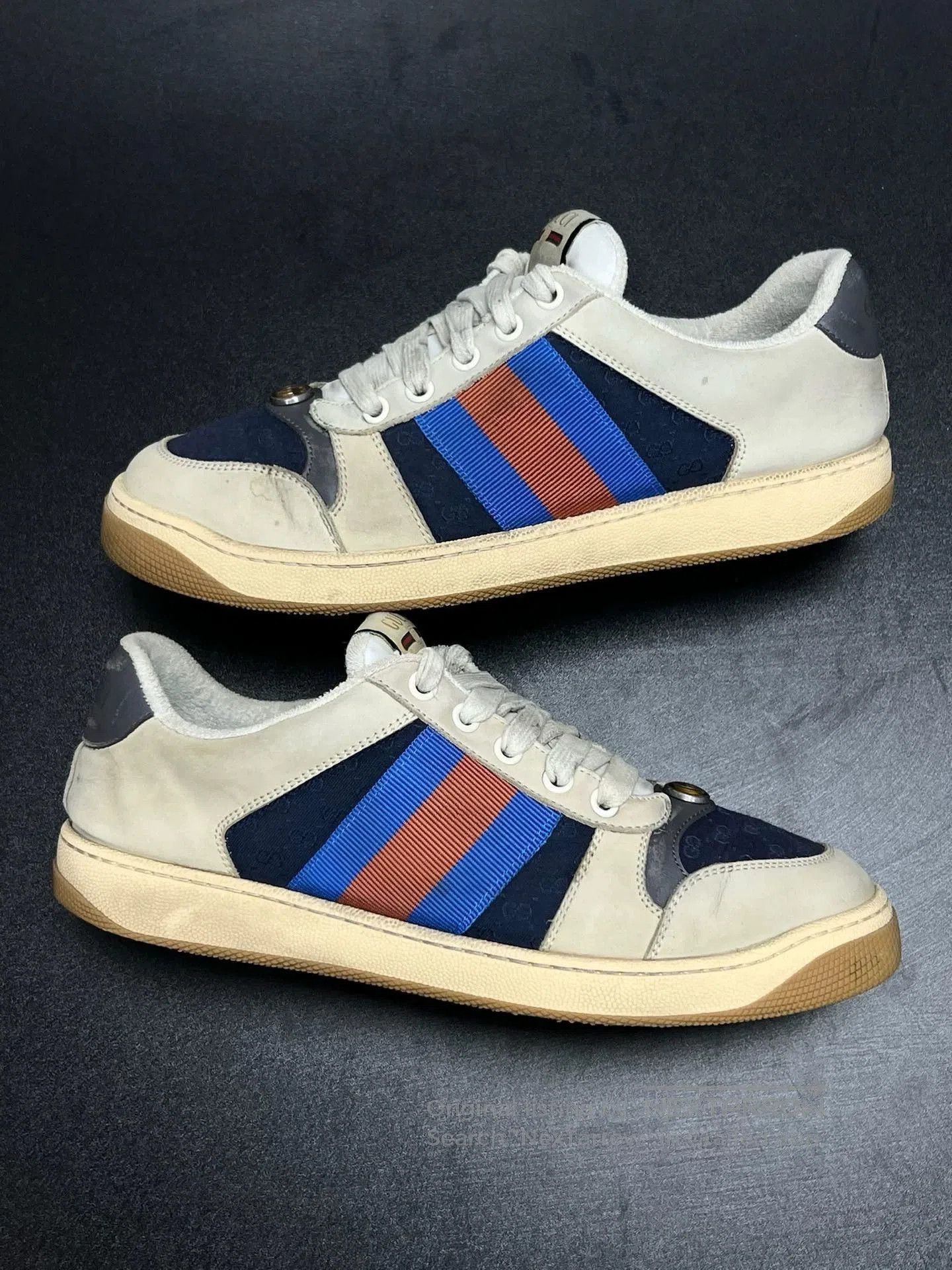 Gucci gucci distressed sneakers gray white blue 38.5. Size US 5.5 / EU 38 - 5 Thumbnail