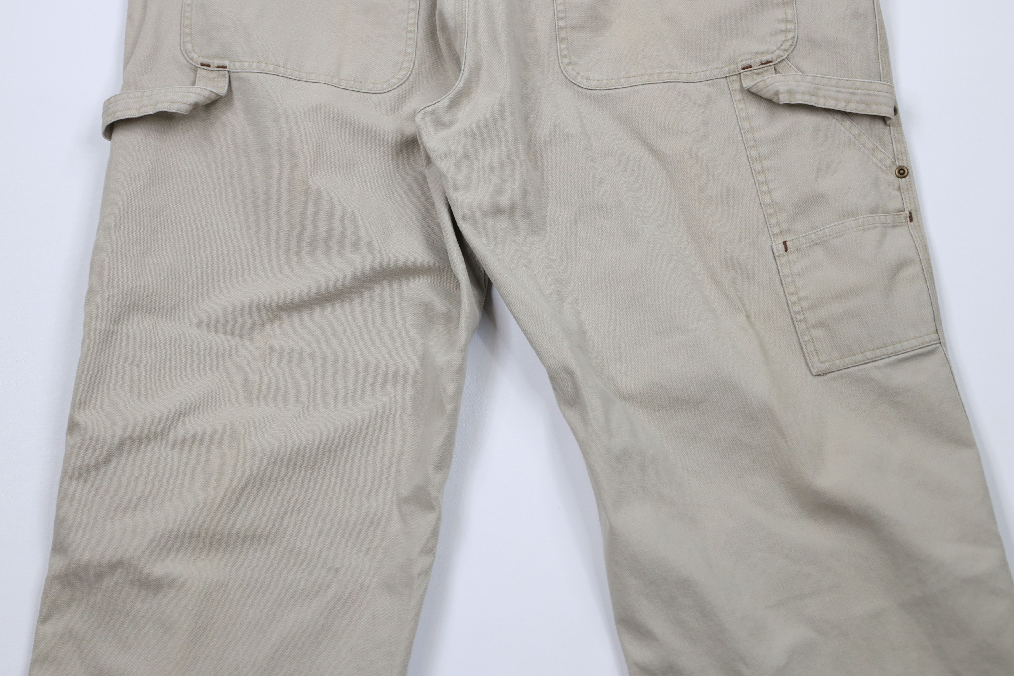Timberland × Vintage Vintage Timberland Spell Out Wide Leg Canvas Carpenter Pants Size US 38 / EU 54 - 10 Thumbnail