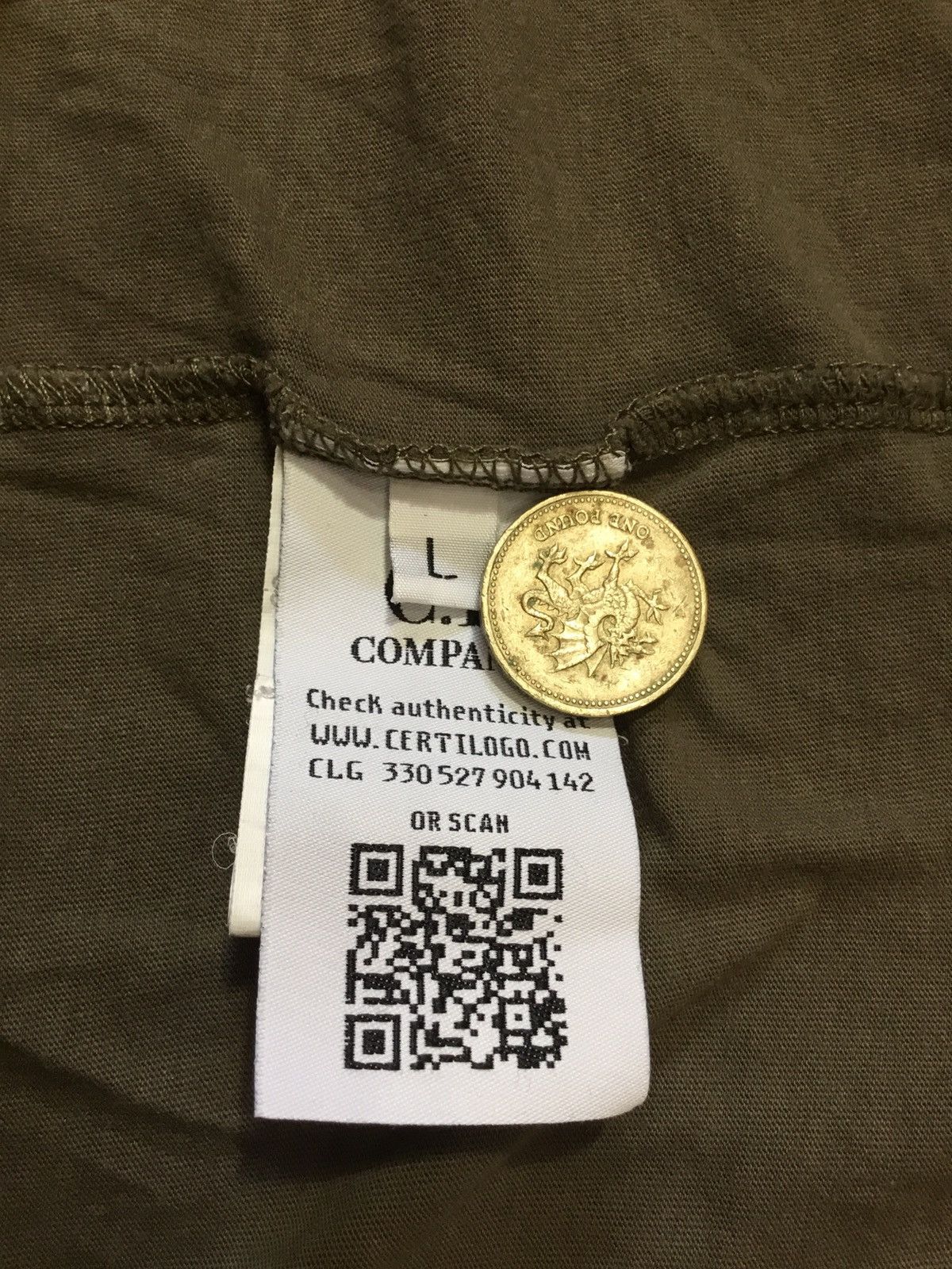 C.P. Company C.P. Company mens cotton t-shirt, size L Khaki Size US L / EU 52-54 / 3 - 7 Thumbnail