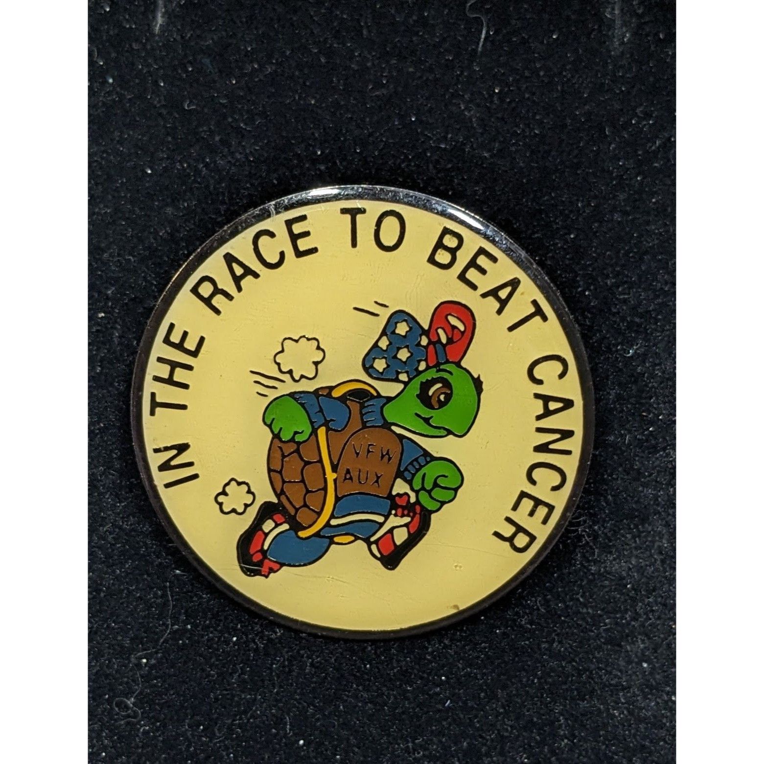 Other Vintage VFW Auxiliary "In The Race To Beat Cancer" Turtle Pi Size ONE SIZE - 3 Thumbnail