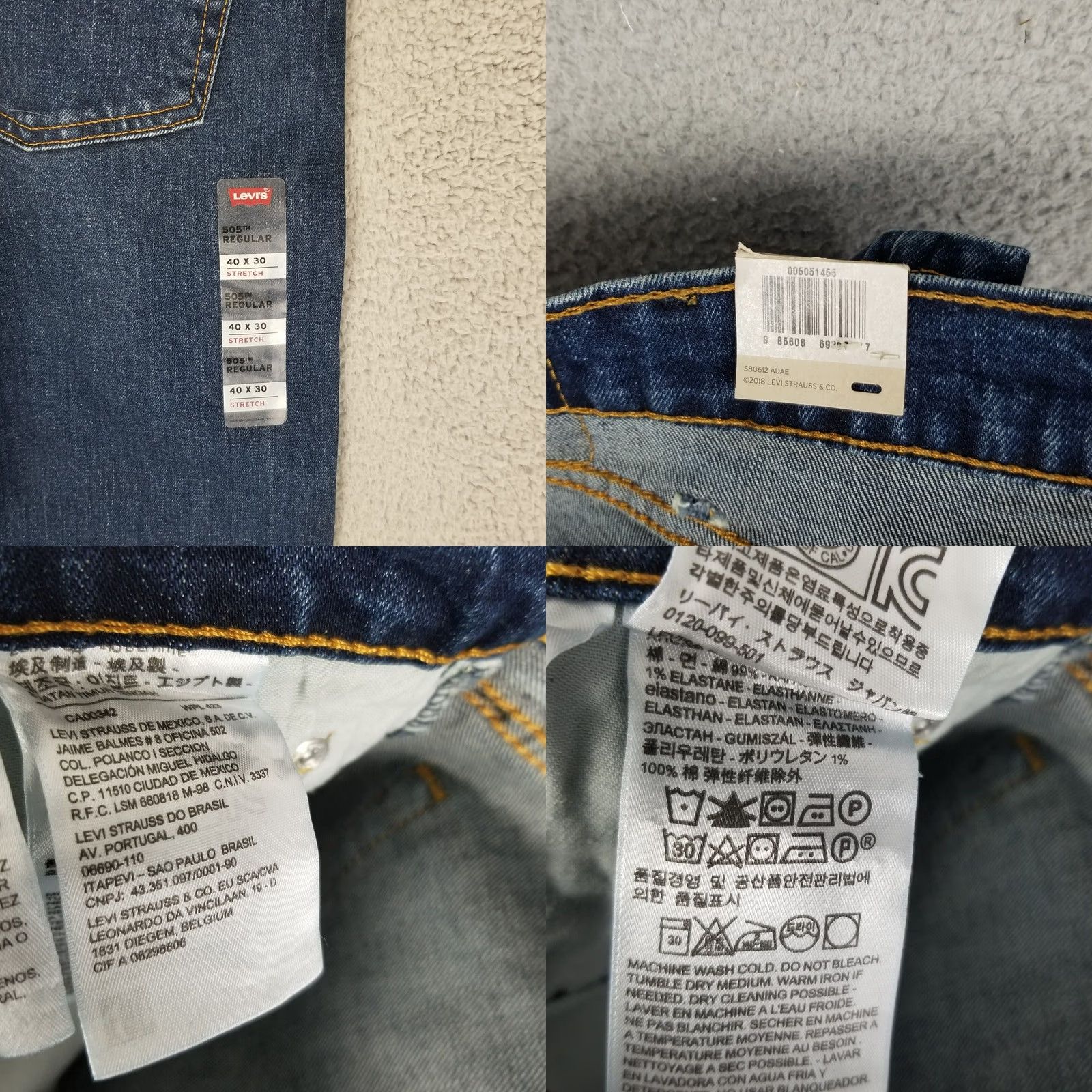 Levi's Levi's 505 Jeans Men 40X30 Denim Regular Fit Straight Jeans Blue 90s Cowboy Preppy Brand Levi's Mens Size US 40 / EU 56 - 8 Thumbnail