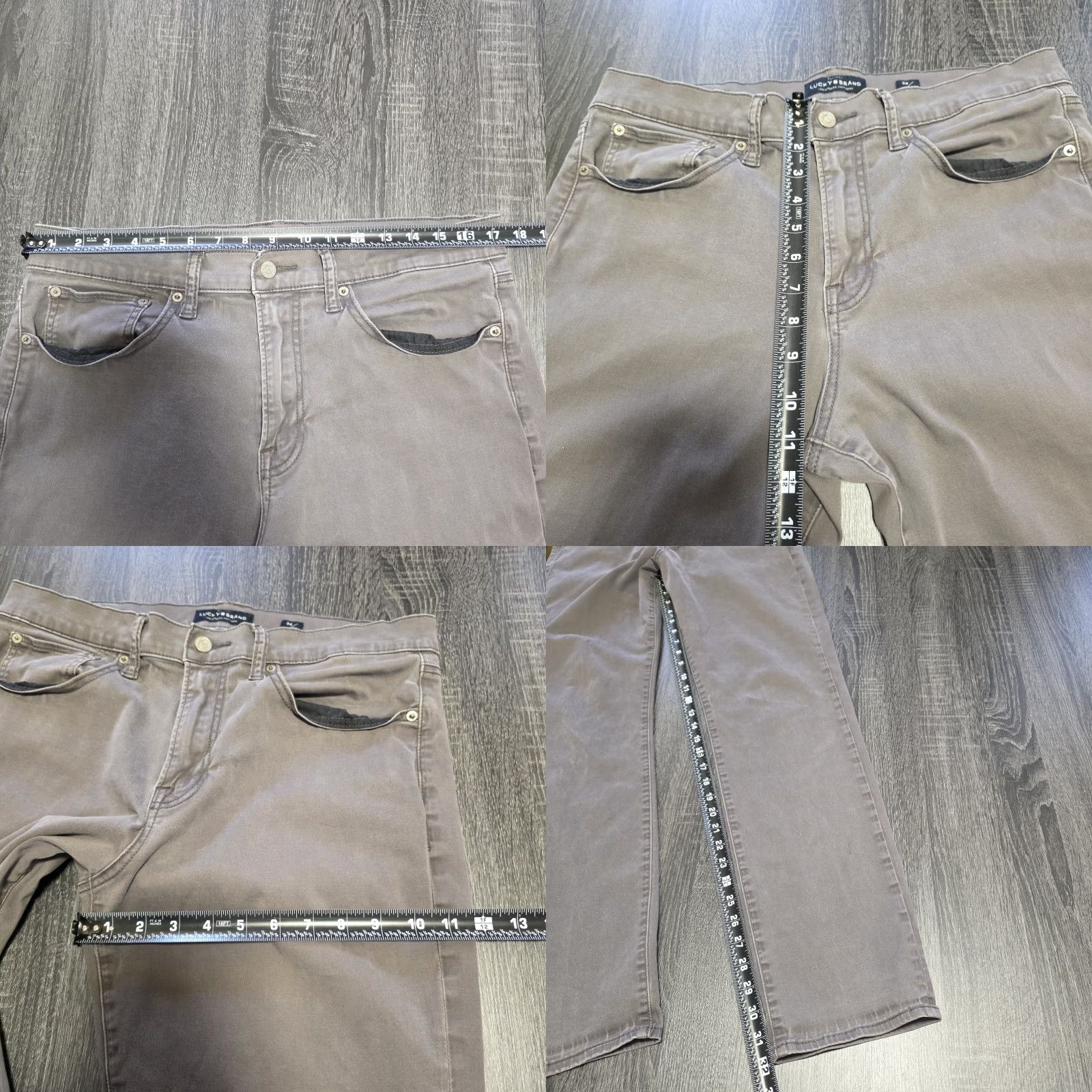 Lucky Brand Lucky Brand 121 Slim Pants Mens 34x32 Gray Chino Gorpcore Casual Outdoors Chino Slimming Mens Size US 34 / EU 50 - 8 Thumbnail