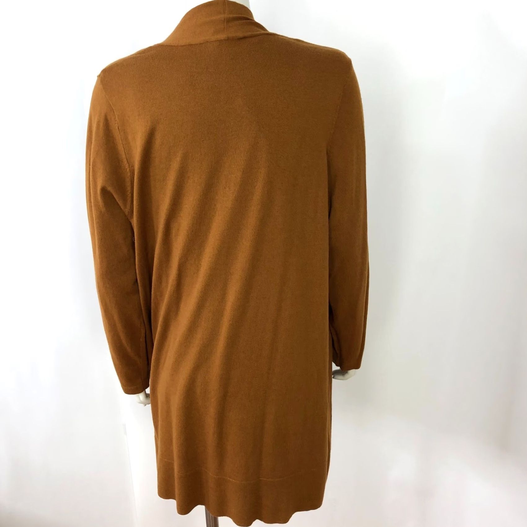 Vintage Susan Graver Cardigan Tank Top Sweater 2 Pc Set XL 1X Orange Brown Womens Knit Pullover Jacket Size XL / US 12-14 / IT 48-50 - 3 Thumbnail
