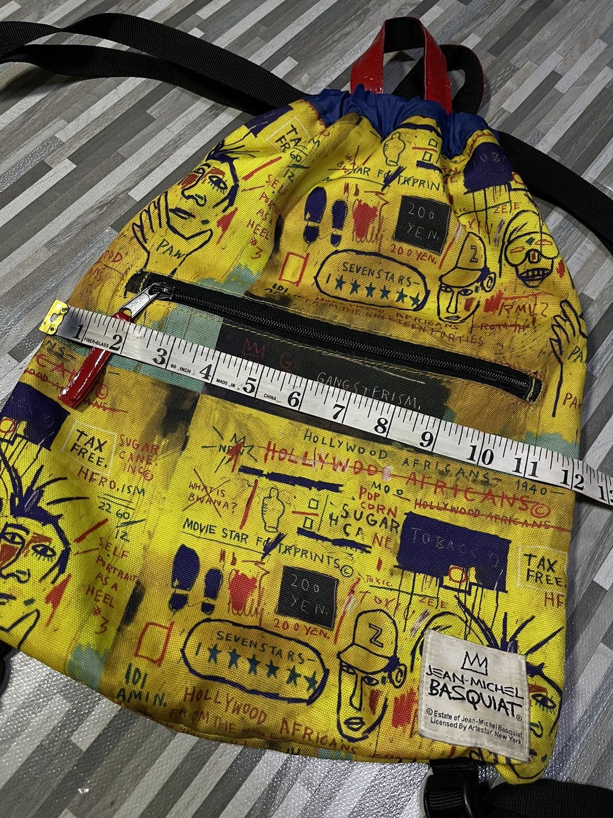 Jean-Michel Basquiat × Vintage Jean-Michel Basquiat Hollywood Africans Art Print Bagpack Size ONE SIZE - 4 Thumbnail