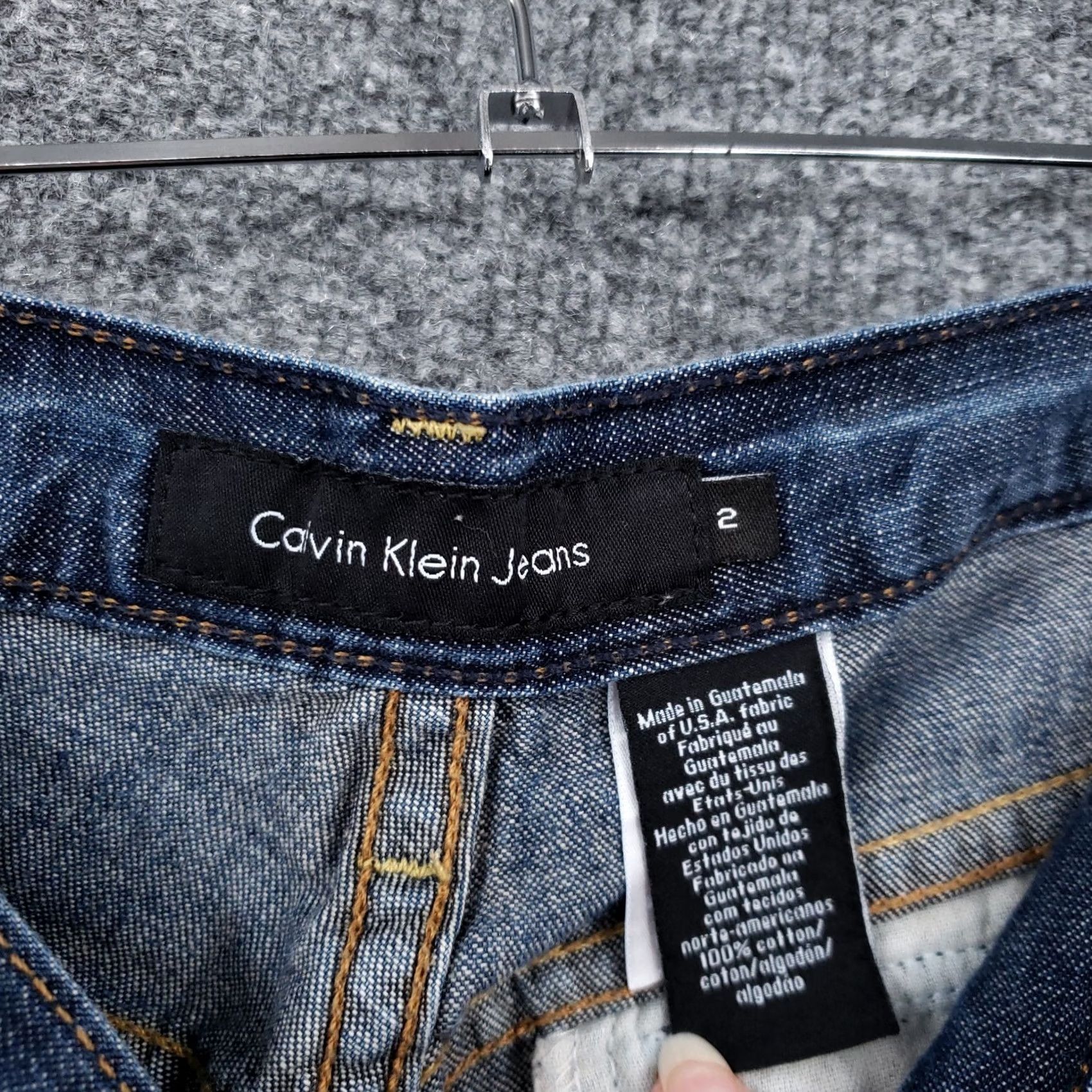 Calvin Klein Calvin Klein Womens Shorts Blue 2 Skimmer 12" Mid-Rise 5-Pocket Denim Rinse Wash Size 26" / US 2 / IT 38 - 4 Thumbnail