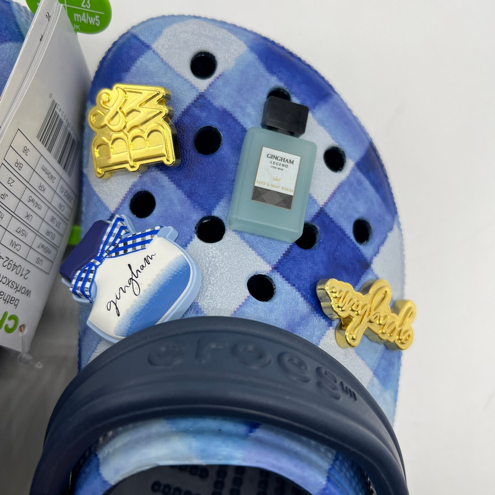 Crocs Bath and Body Works Crocs Gingham w/ Jibbitz™ Charms Size US 7 / IT 37 - 6 Thumbnail