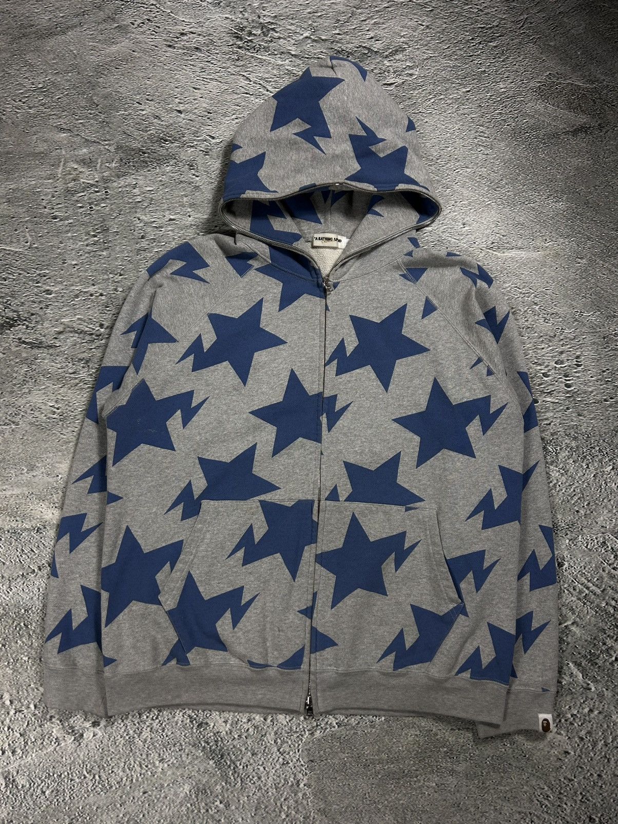 Bape Bape sta zip hoodie grey blue full zip vintage Nigo Era Size US L / EU 52-54 / 3 - 1 Thumbnail