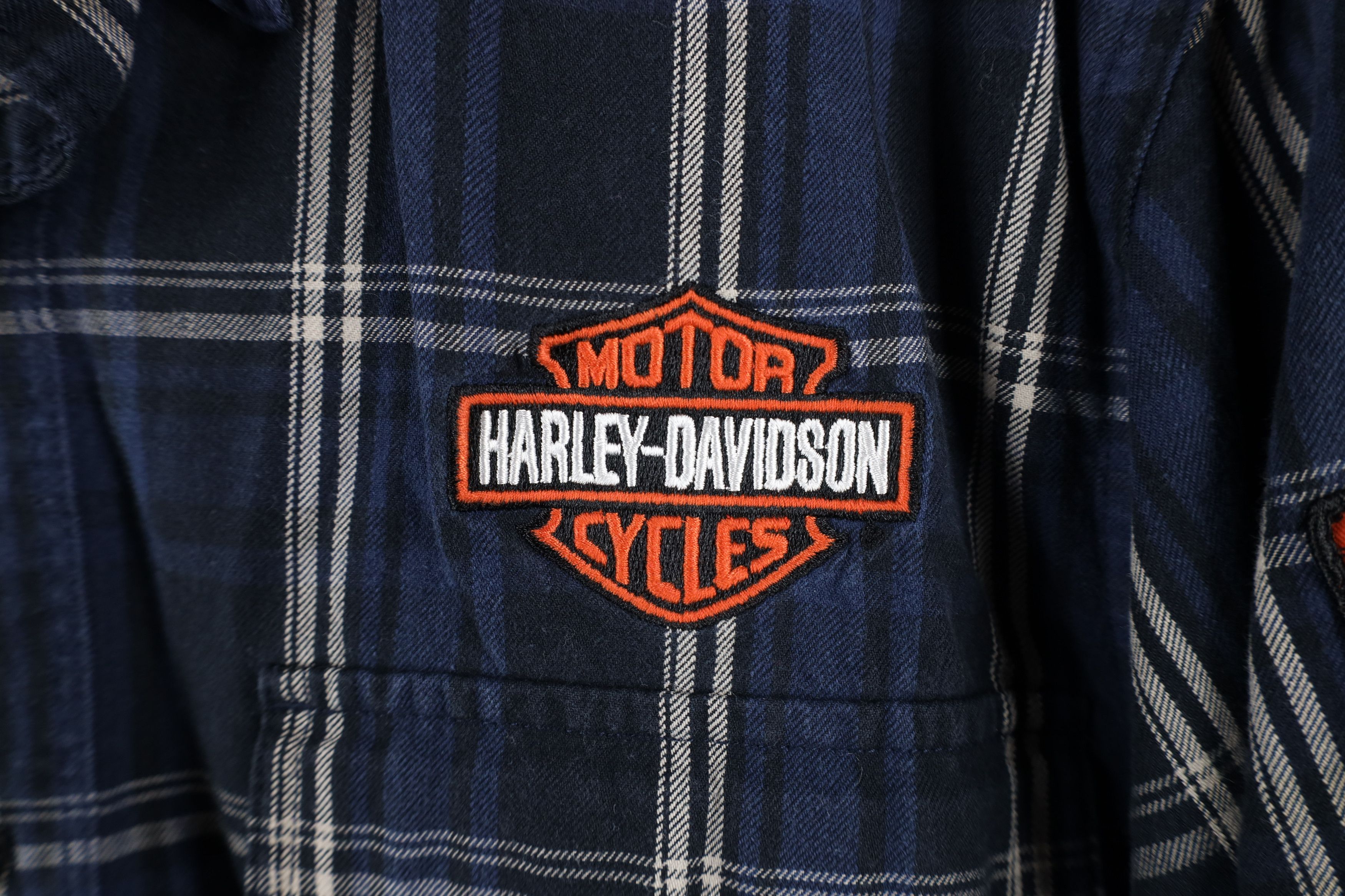 Harley Davidson × Vintage Vintage Y2K Harley Davidson Spell Short Sleeve Button Shirt Size US L / EU 52-54 / 3 - 4 Thumbnail