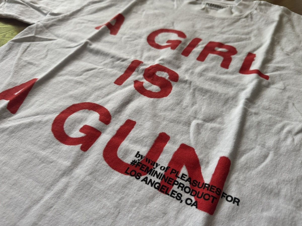 Pleasures Medium White A Girl is A Gun Tee Shirt Merch Joy Red Black Size US M / EU 48-50 / 2 - 2 Thumbnail