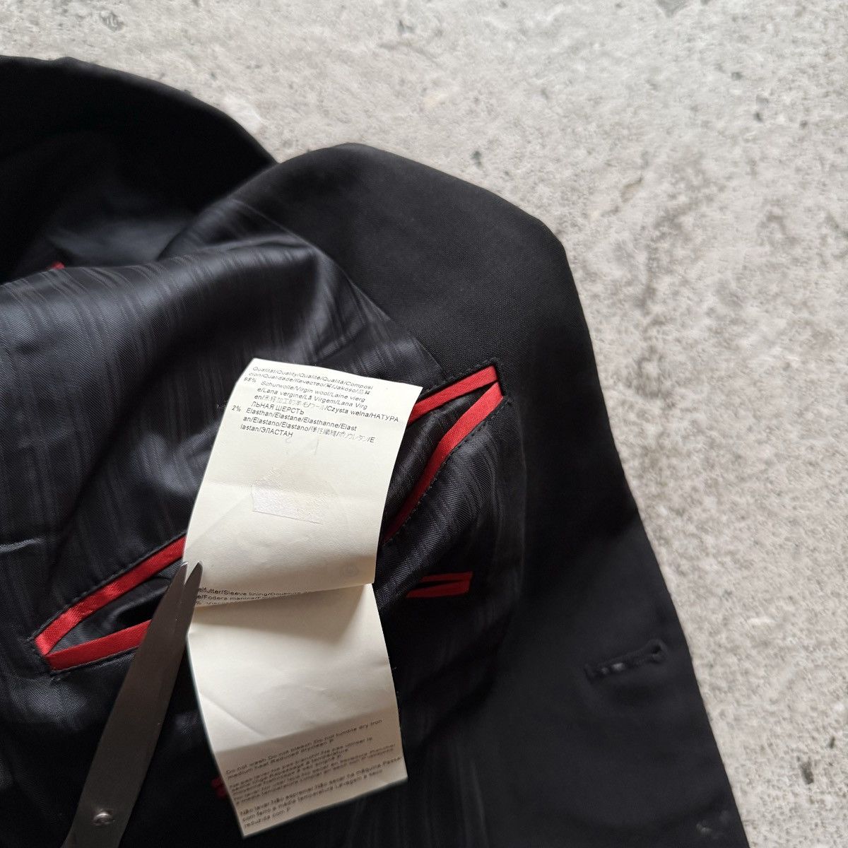HUGO Hugo Boss Mens Black Wool Blend Suit Jacket Blazer