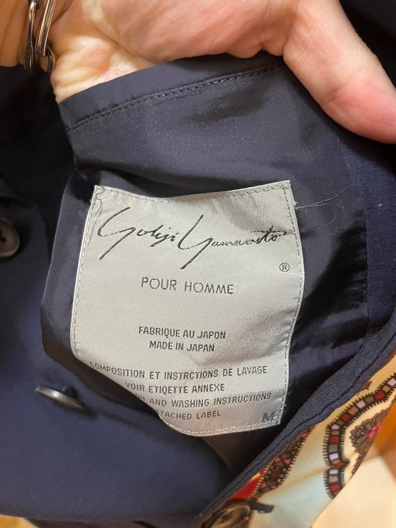 Yohji Yamamoto Yohji Yamamoto 91SS dark blue print blazer Size 38S - 6 Thumbnail