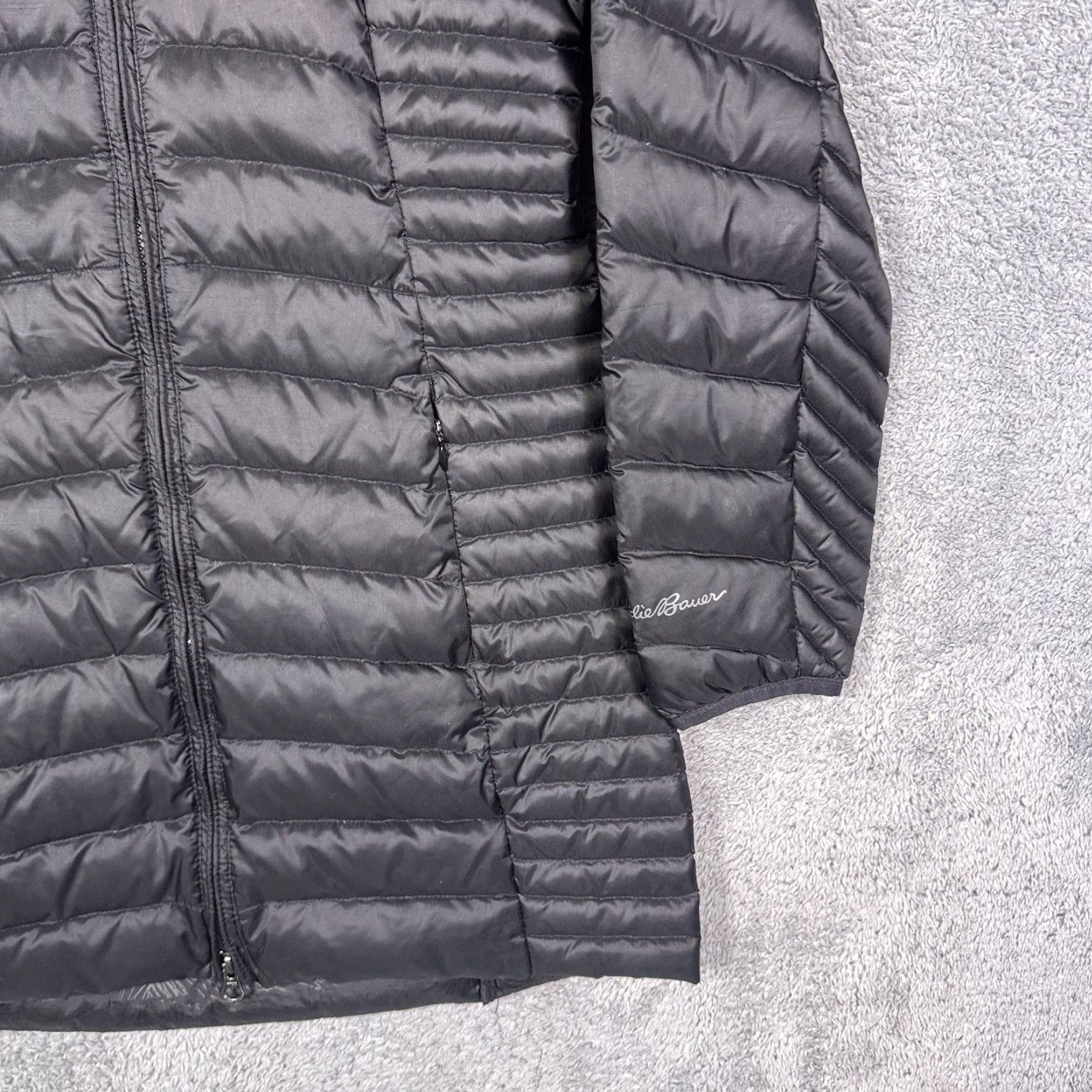 Eddie Bauer Eddie Bauer Down Jacket Women's S Astoria Hooded Quilted Puffer Parka Floral Black Zip Hooded Mouth? Size S / US 4 / IT 40 - 2 Thumbnail