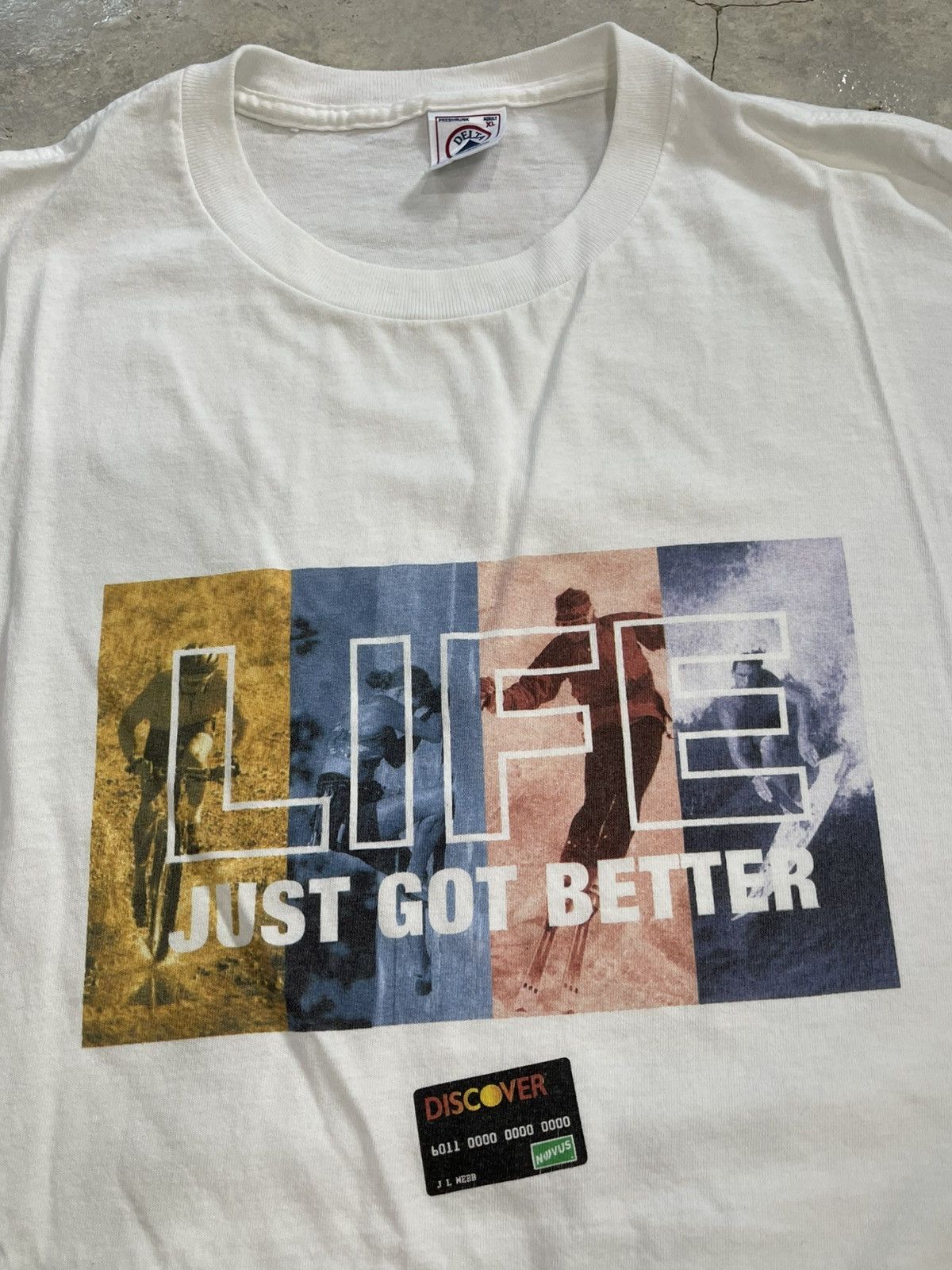 Vintage Discover Card Life Just Got Better Graphic Tee Size US XL / EU 56 / 4 - 2 Thumbnail