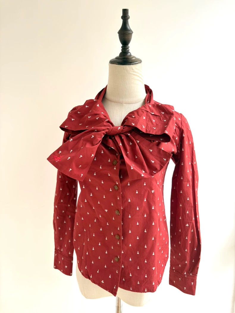 Vivienne Westwood Vivienne Westwood size1 A red shirt with a big bow of love Size M / US 6-8 / IT 42-44 - 2 Thumbnail