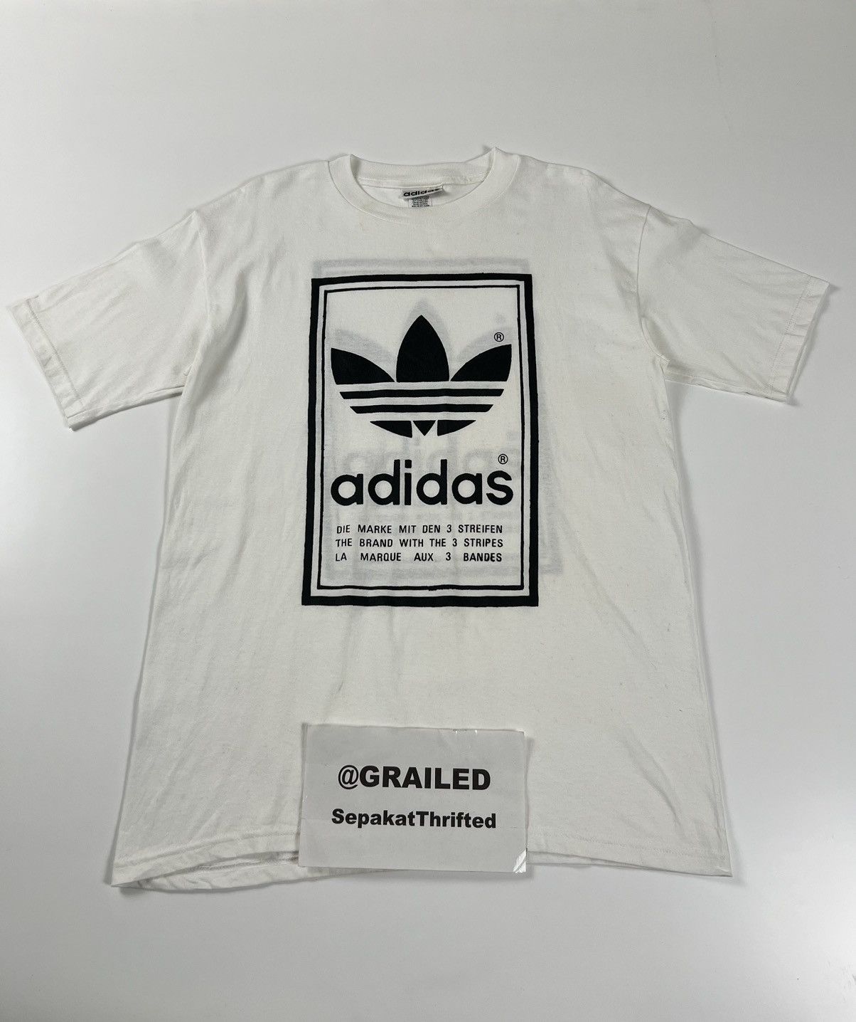 Adidas × Vintage Adidas Big Logo Made In USA Size M Tshirt Size US M / EU 48-50 / 2 - 10 Thumbnail