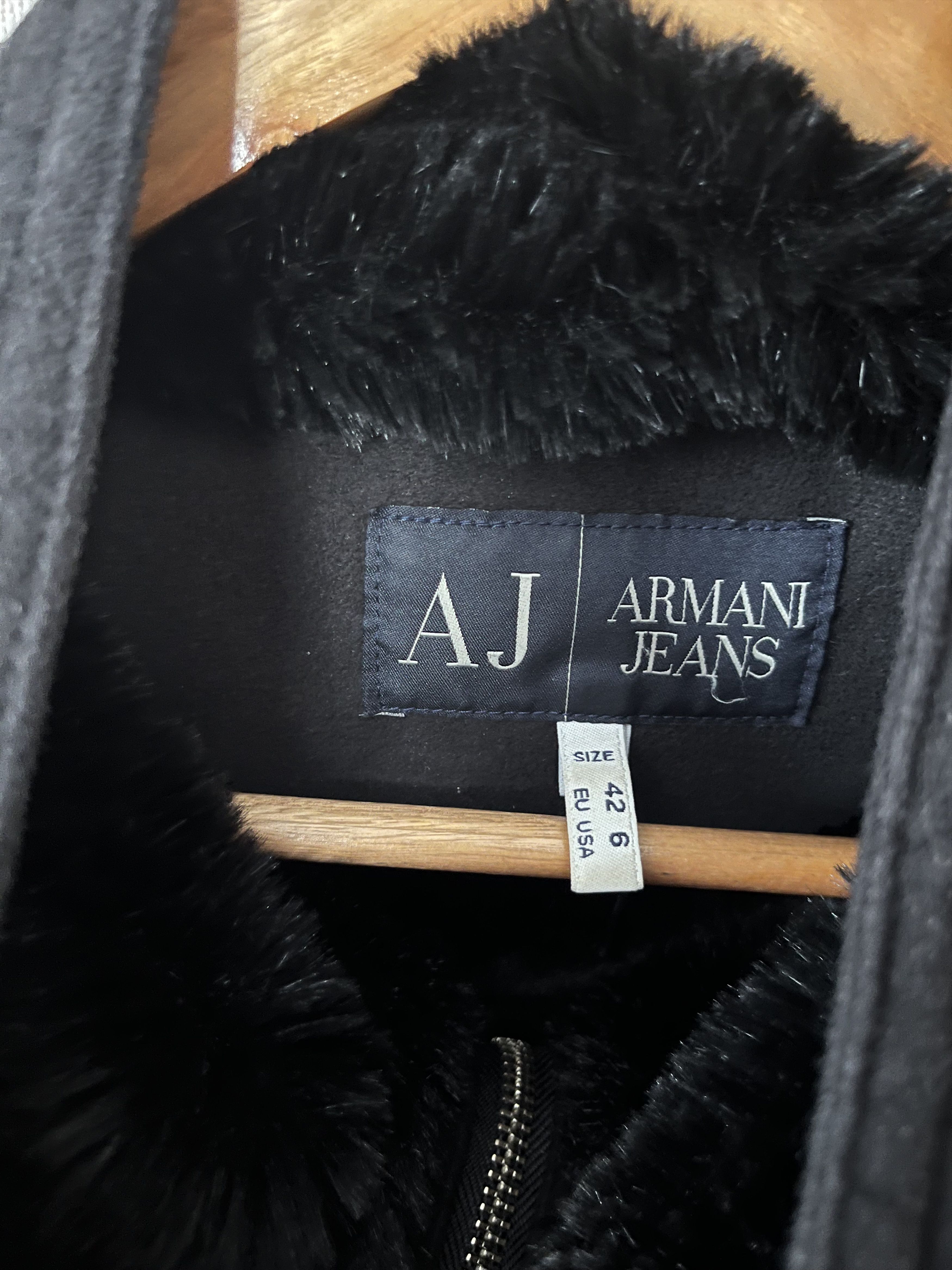 Armani Vintage Armani Jeans Faux Shearling Aviator Jacket Size M / US 6-8 / IT 42-44 - 6 Thumbnail
