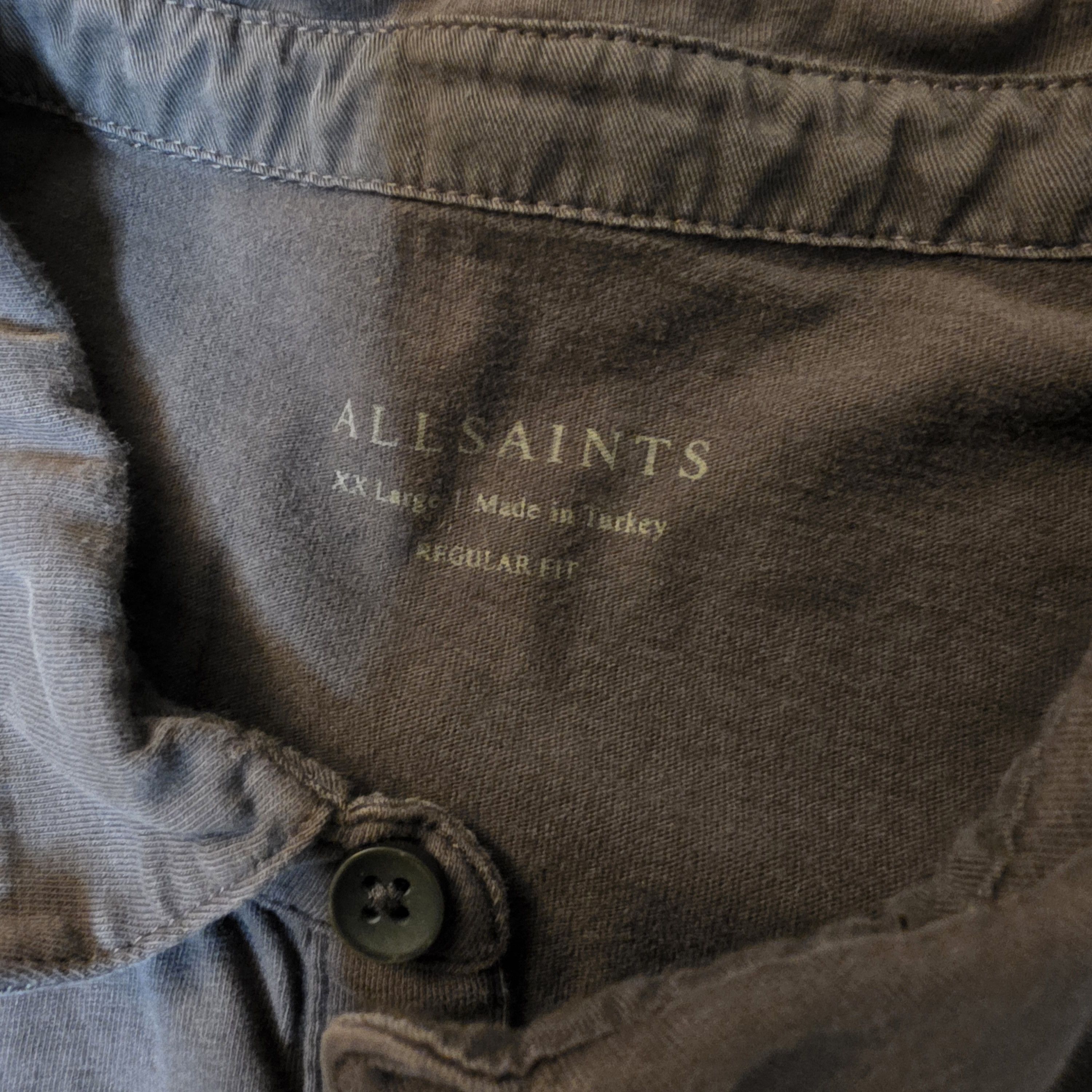 Allsaints All Saints Grey Short Sleeve Polo Shirt Size US XXL / EU 58 / 5 - 4 Thumbnail