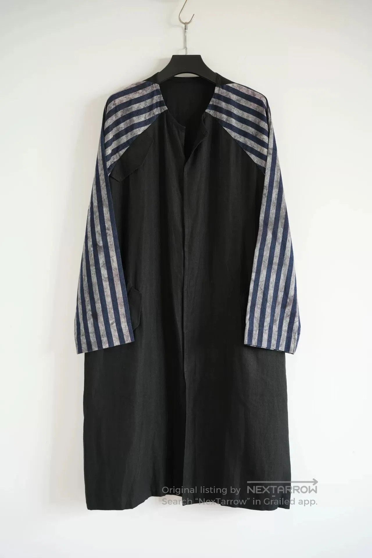 Yohji Yamamoto Yohji Yamamoto Striped Sleeve Linen Coat. Size US M / EU 48-50 / 2 - 1 Thumbnail