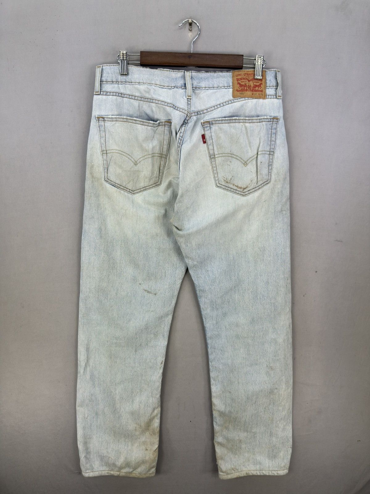 Levi's Levi’s 505 Blank Tab Regular Fit Light Washed Jeans Size US 34 / EU 50 - 5 Thumbnail