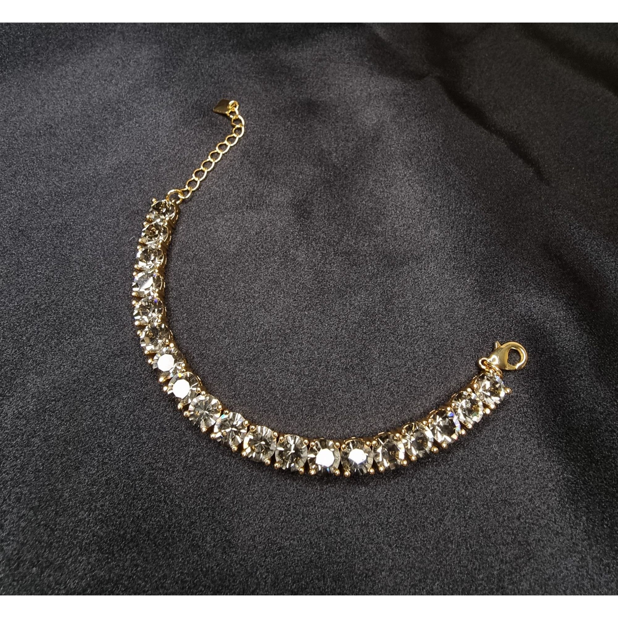 Vintage Limited Edition Park Lane Smoky Rhinestone Bracelet Gold-Ton Size ONE SIZE - 5 Thumbnail