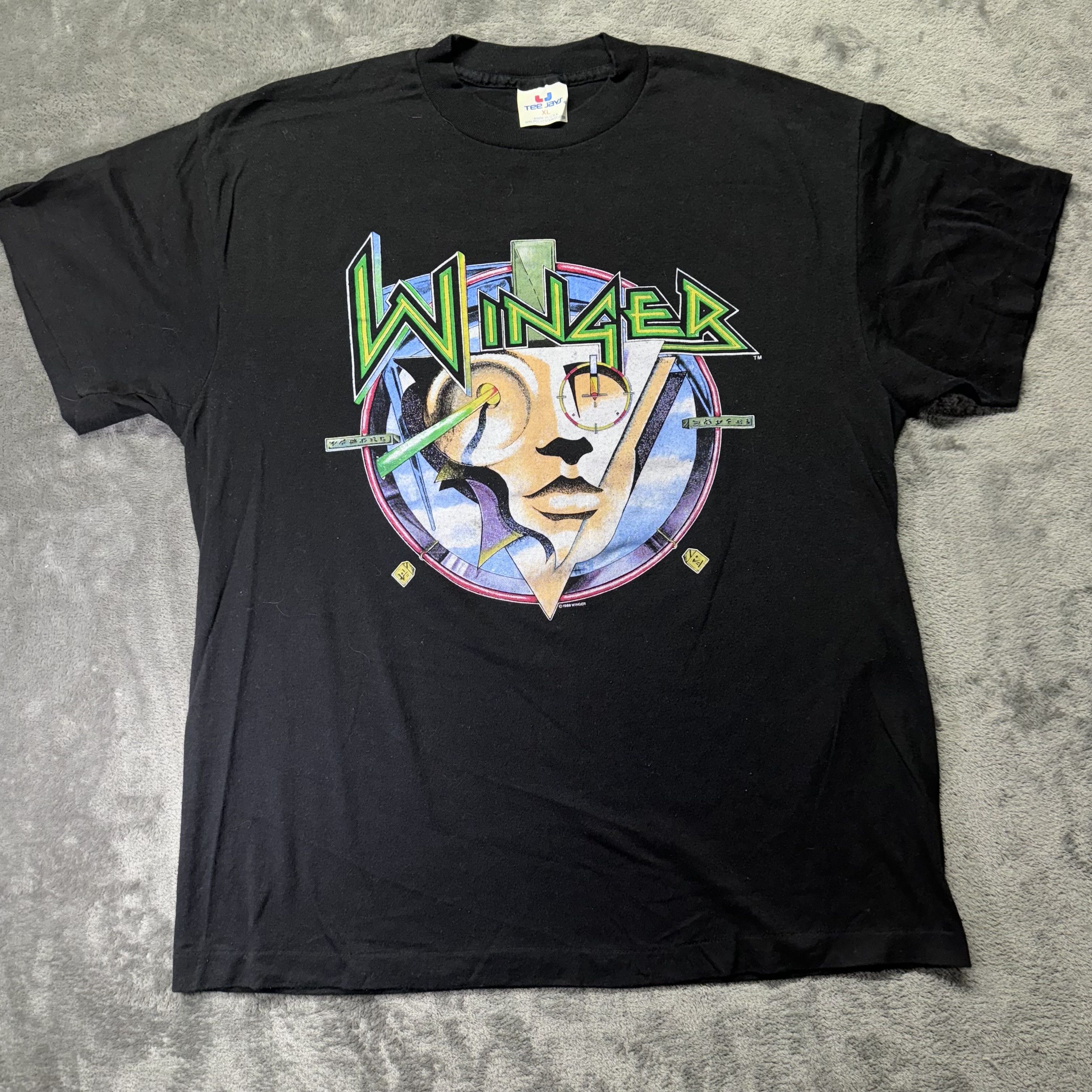 TEE JAYS Vintage 80s Winger Too Tuff Concert T Shirt Tee Jays Tag XL Size US XL / EU 56 / 4 - 1 Thumbnail