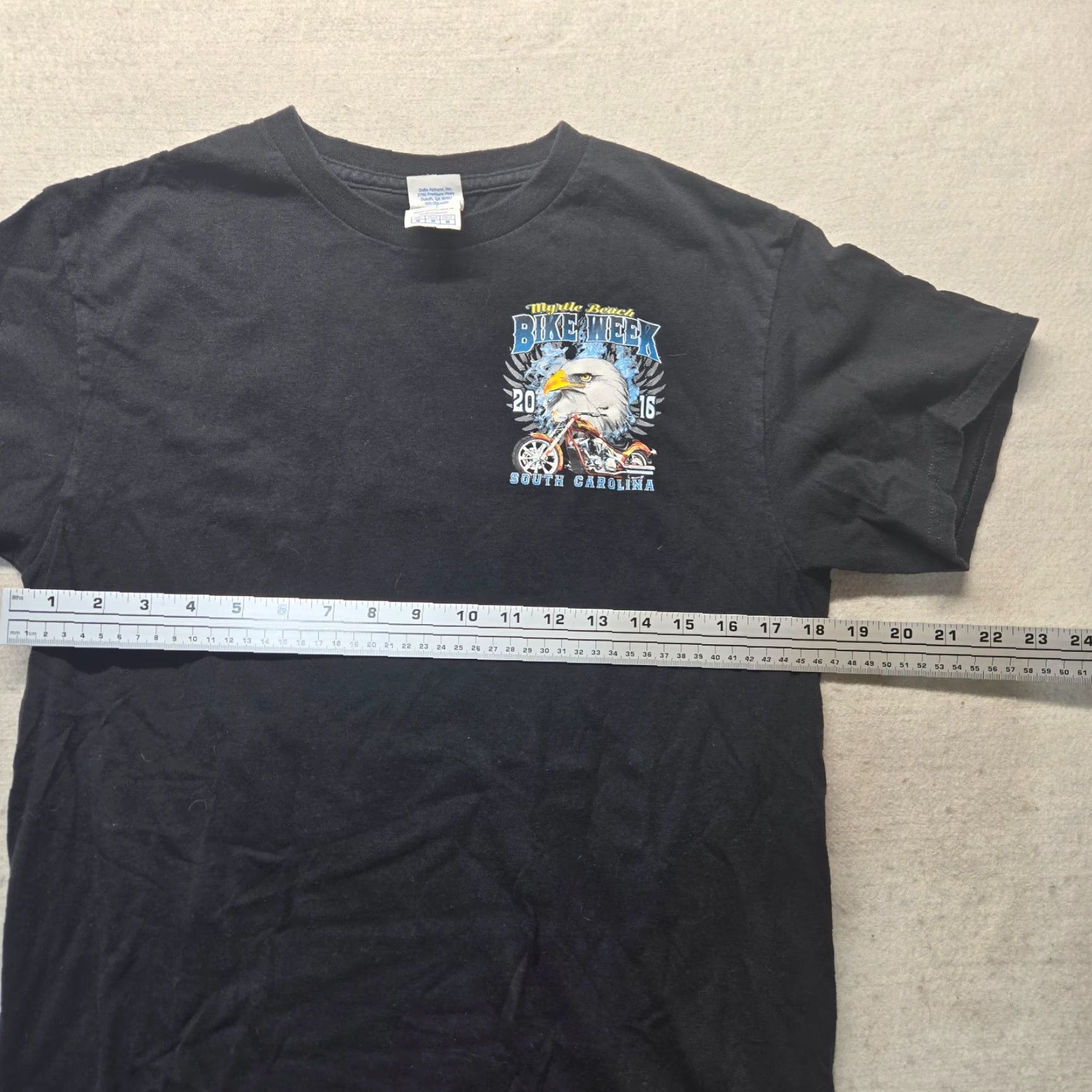 Vintage Carolina Shirt Men 2016 Myrtle Beach South Carolina Bike Week Short Sleeve Crew Neck Black M Medium Logo Graphic Print Century Size US M / EU 48-50 / 2 - 5 Thumbnail
