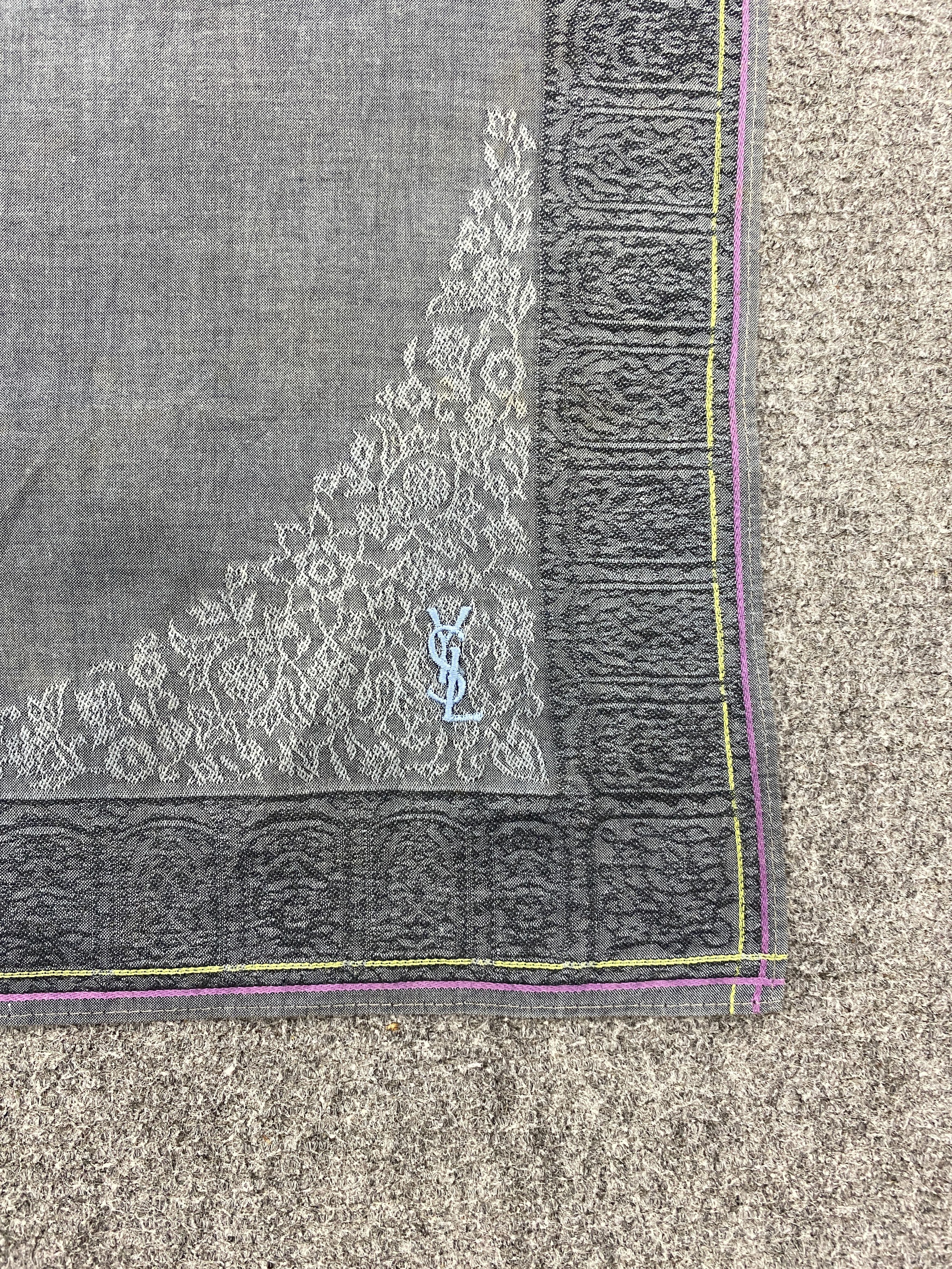 Yves Saint Laurent Yves Saint Laurent Handkerchief / Neckerchief HKC0887 Size ONE SIZE - 5 Thumbnail