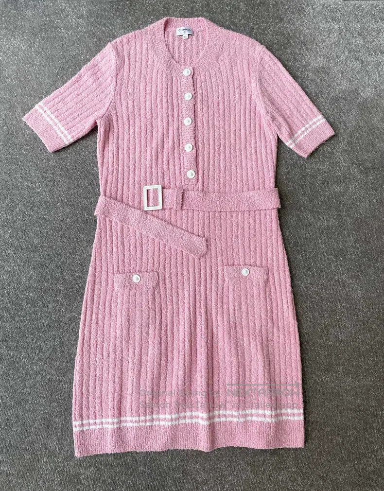 Chanel Chanel Pink knitted dress Size XS / US 0-2 / IT 36-38 - 3 Thumbnail