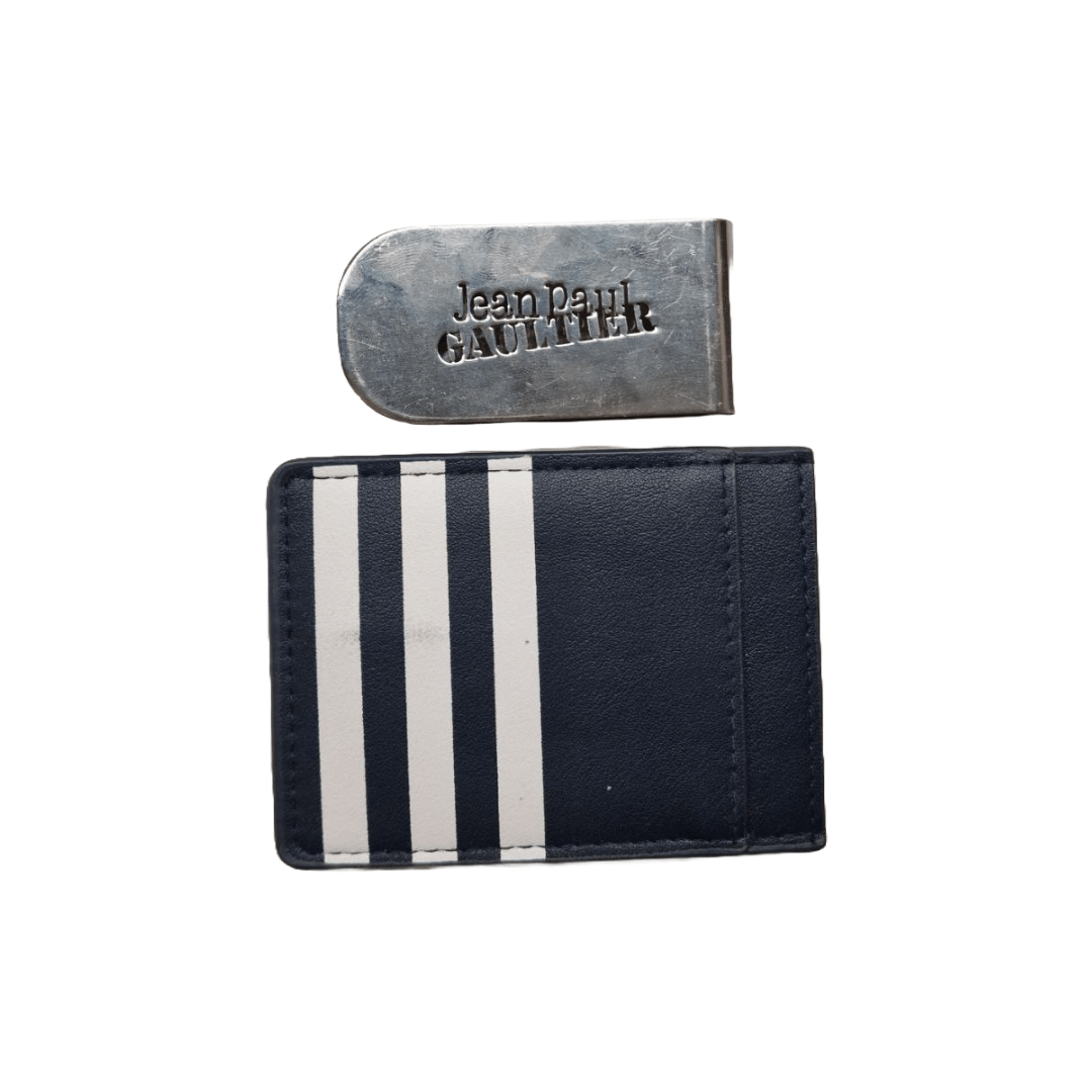 Jean Paul Gaultier Jean Paul Gaultier Striped Cardholder with Metal Clip Size ONE SIZE - 4 Thumbnail