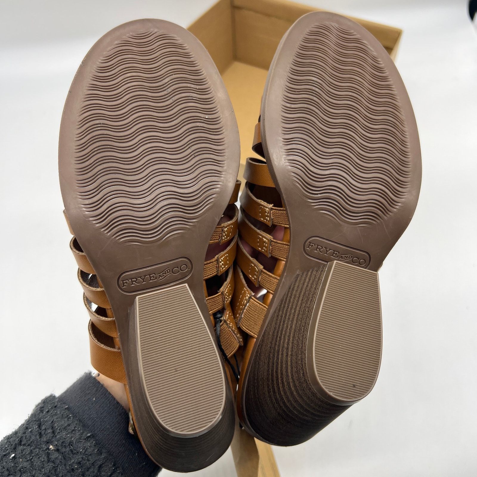 Other Frye and Co. Womens Galia Heeled Sandals Brown Tan Size 7M Size US 7 / IT 37 - 4 Thumbnail