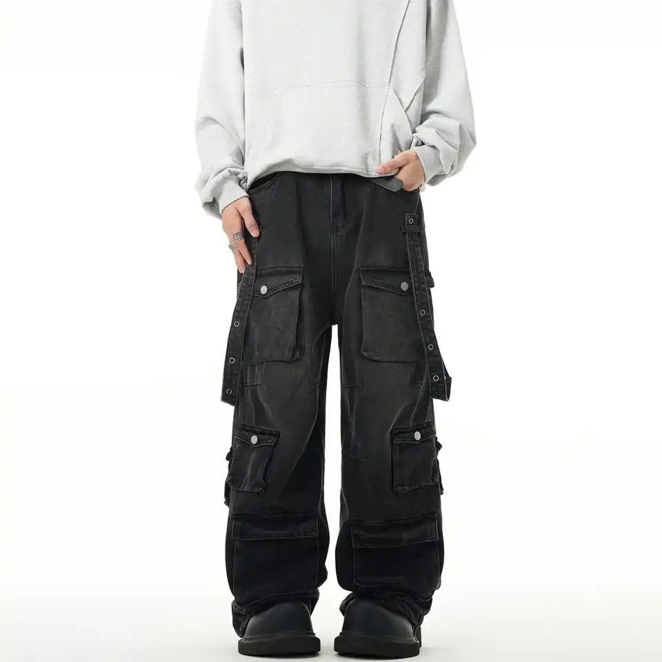 Vintage Harajuku Wide-leg Casual Baggy Hole Streetwear Jeans