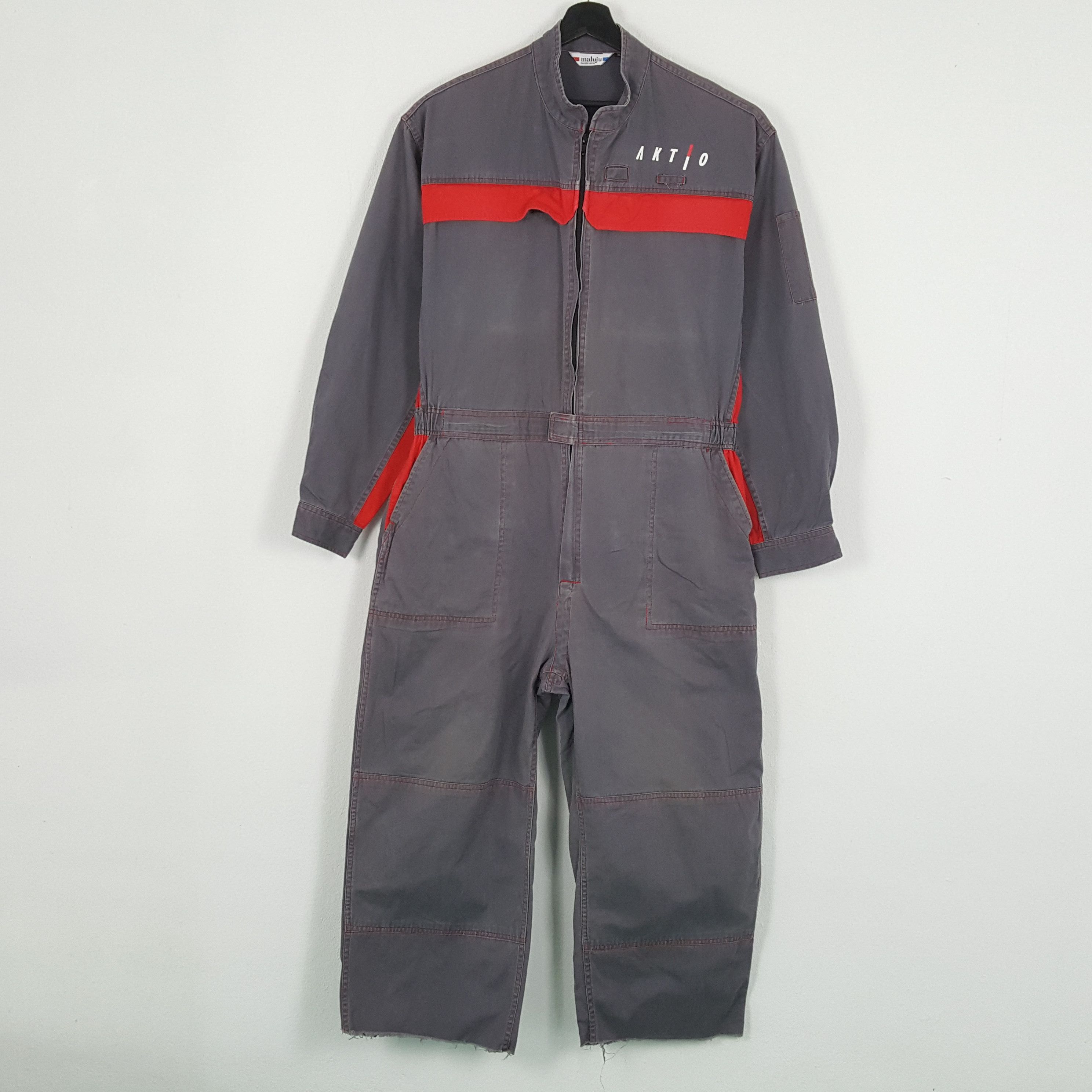 Vintage AKTIO Motorsports Workwear Style Coverall Jacket Size US XL / EU 56 / 4 - 4 Thumbnail